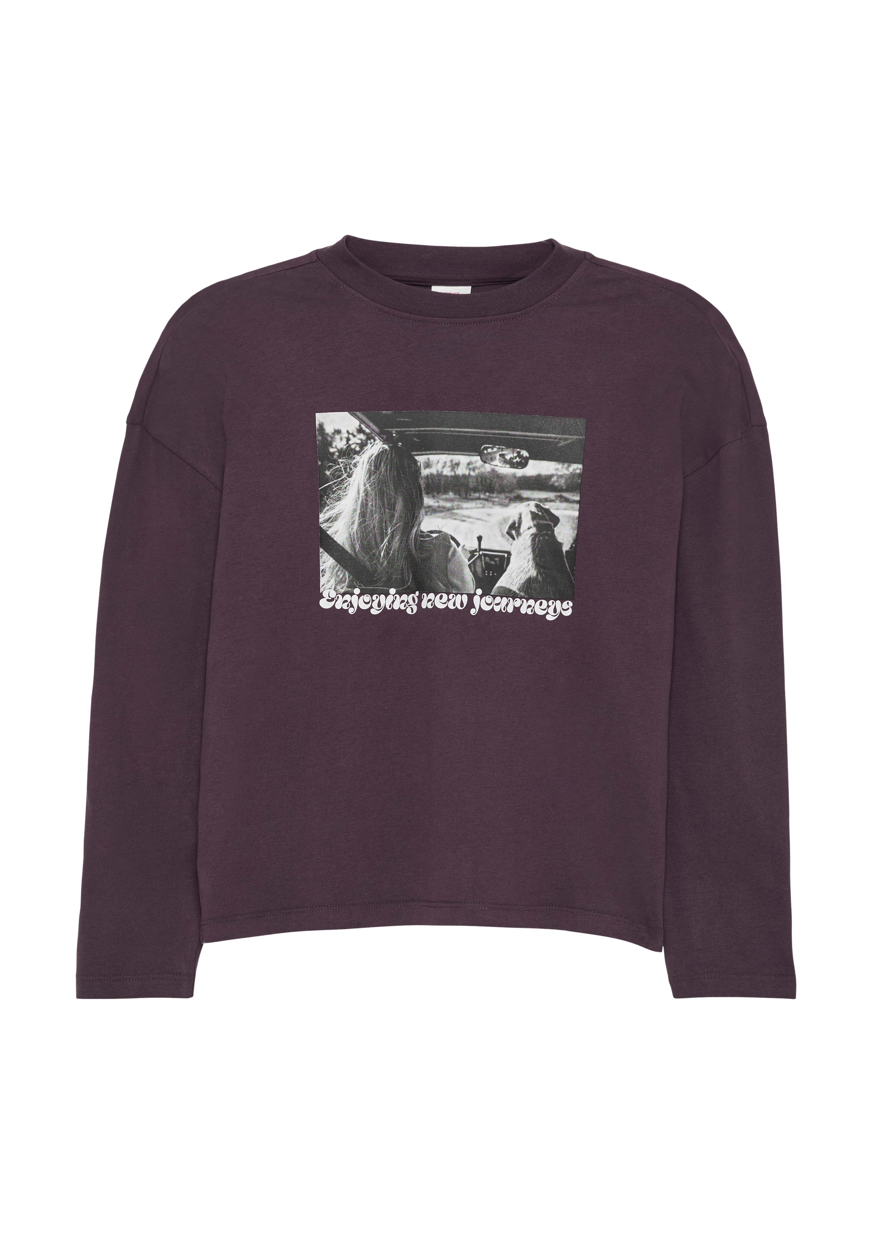 s.Oliver - Longsleeve mit Fotoprint im Relaxed Fit, Mädchen, lila