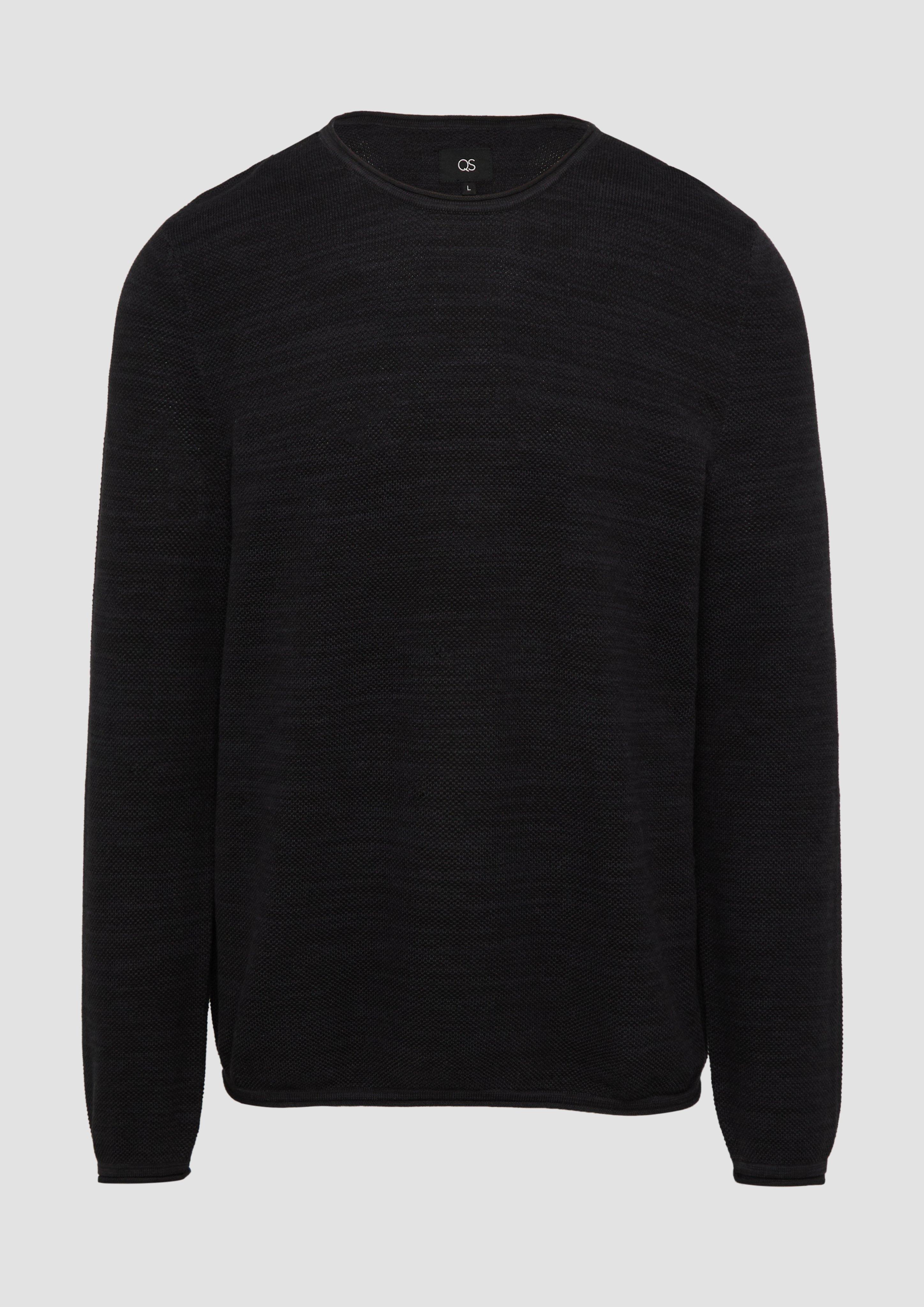 Thumbnail - QS - Strickpullover in Melange-Optik, Herren, blau