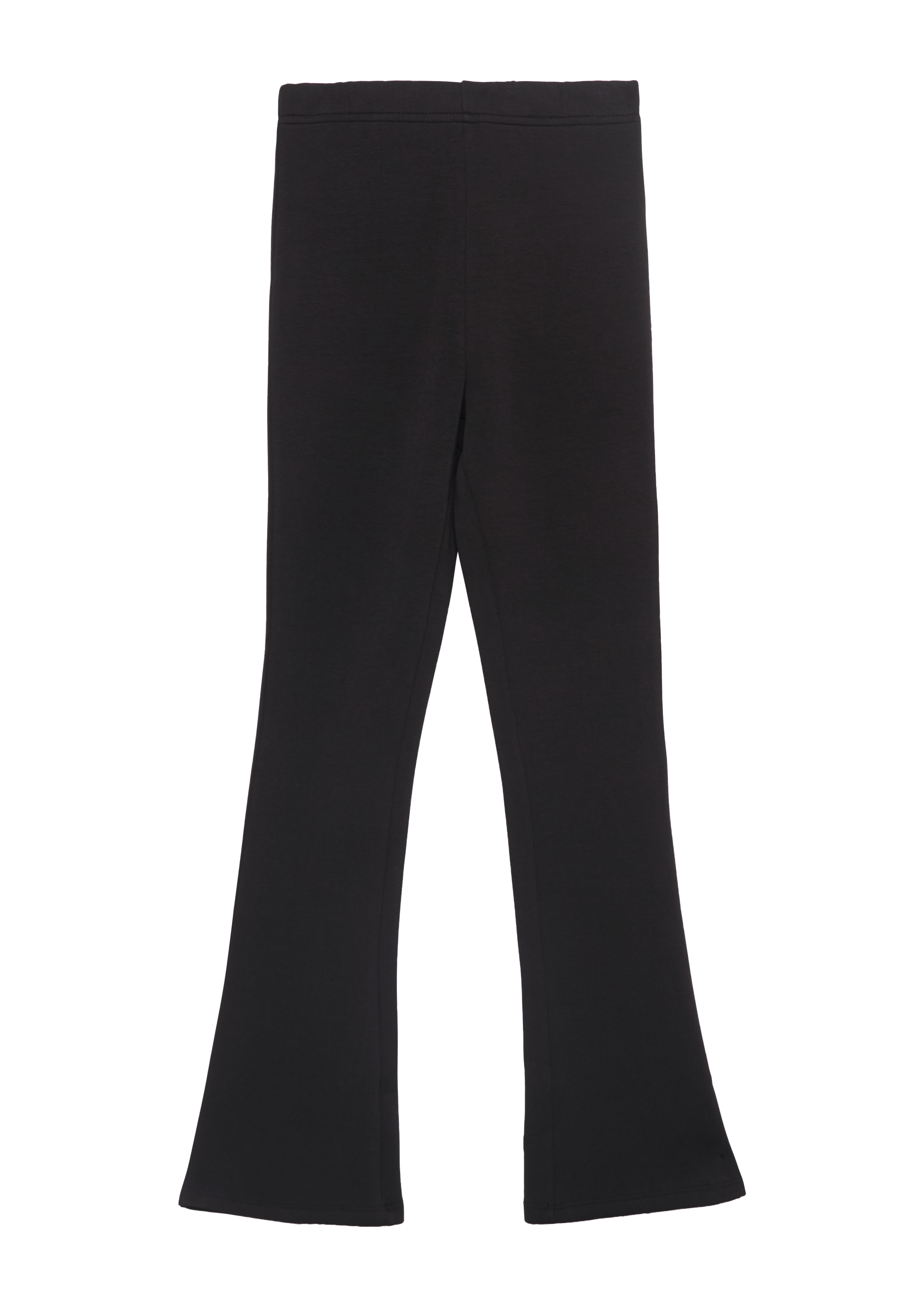 s.Oliver - Interlock-Leggings mit Flared Leg, Mädchen, schwarz