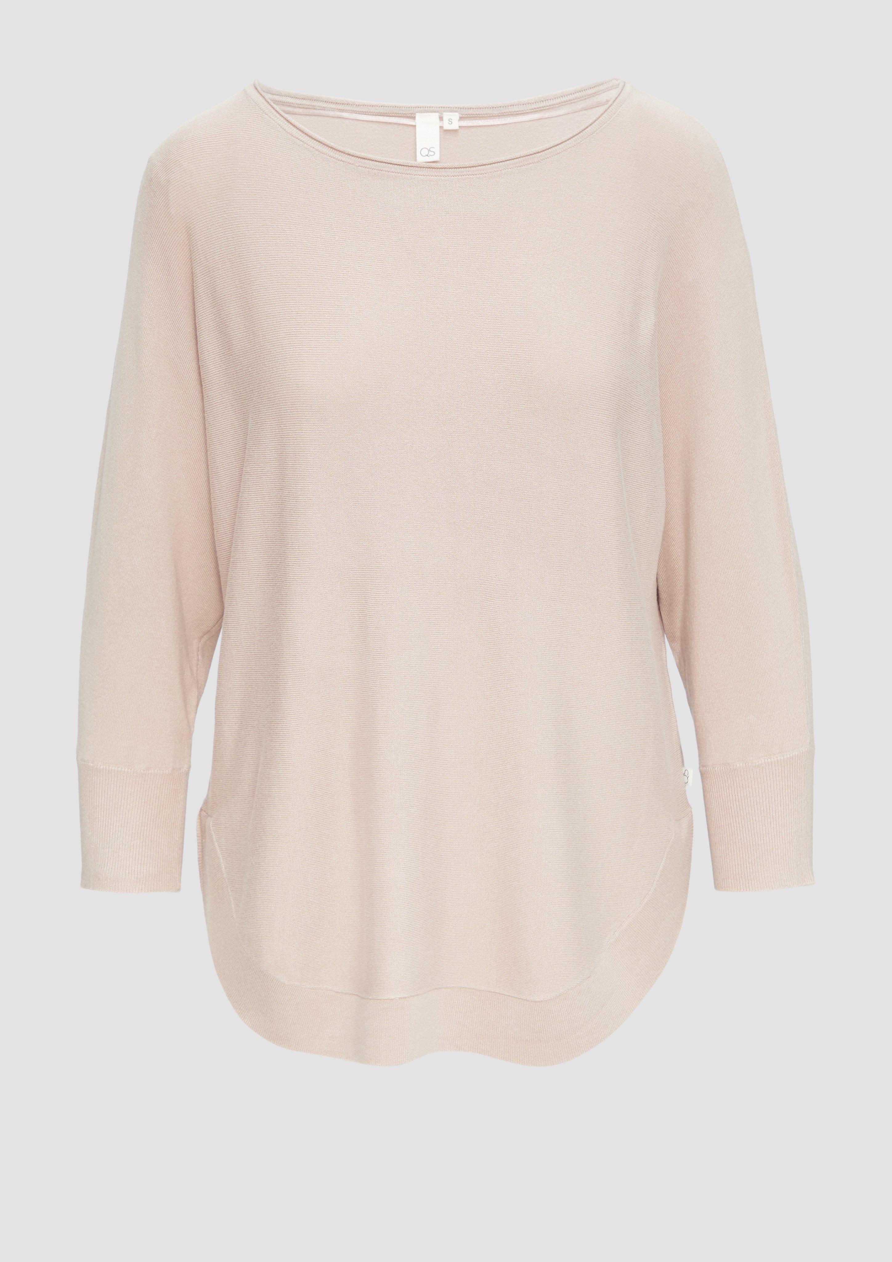 QS - Viskosemix-Pullover mit Fledermausärmeln, Damen, Rosa