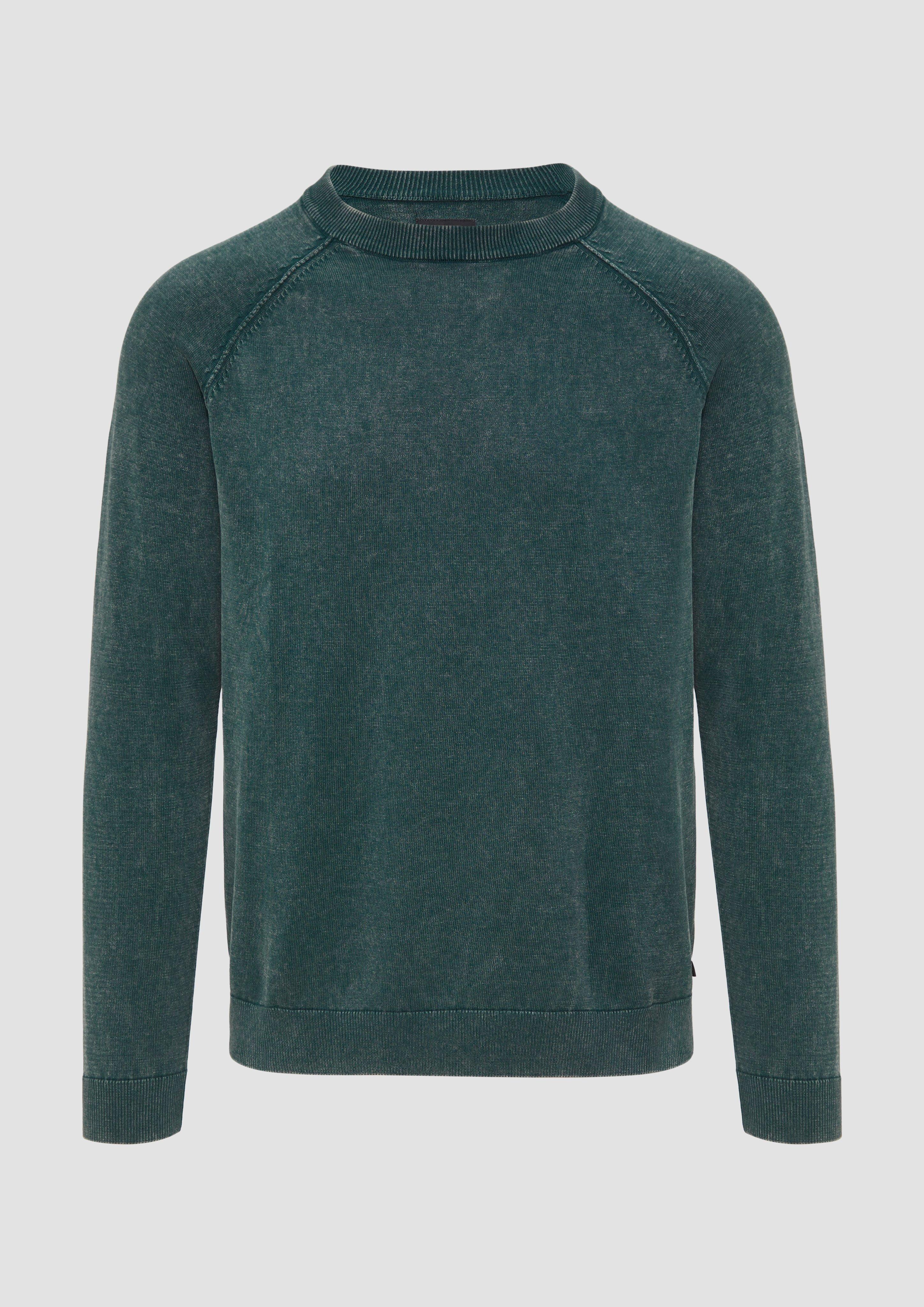 Thumbnail - QS - Baumwollpullover im Used-Look, Herren, grün