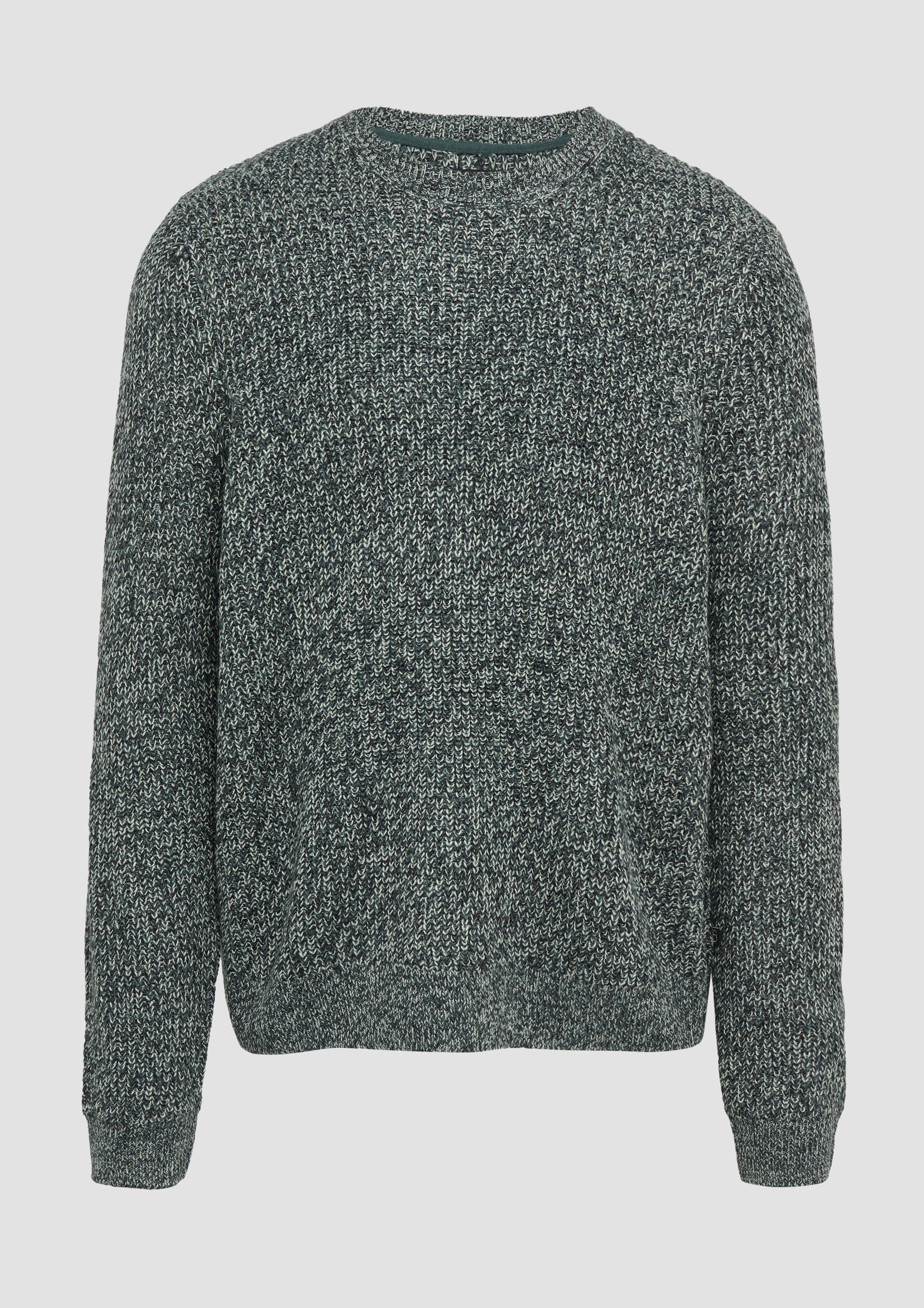 Thumbnail - QS - Strickpullover mit Rippstruktur, Herren, grün