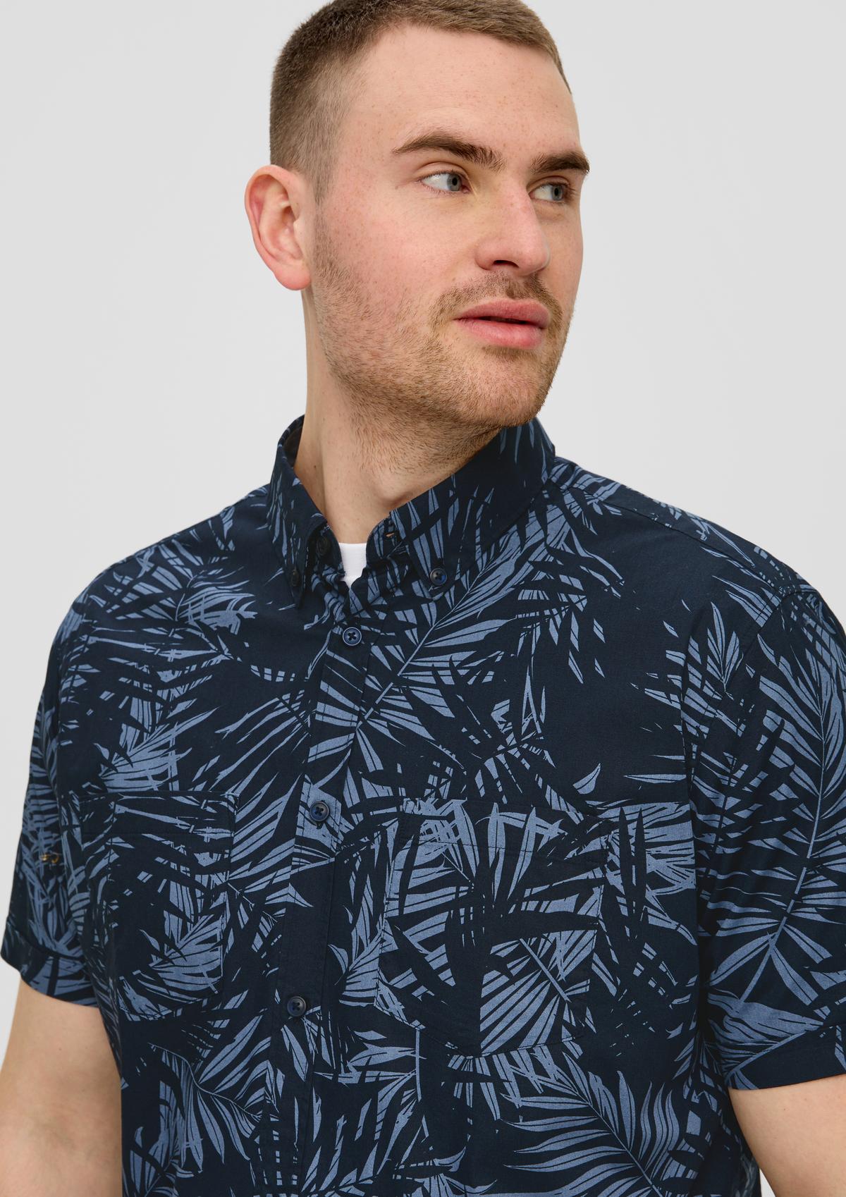 s.Oliver Overhemd met korte mouwen en buttondownkraag