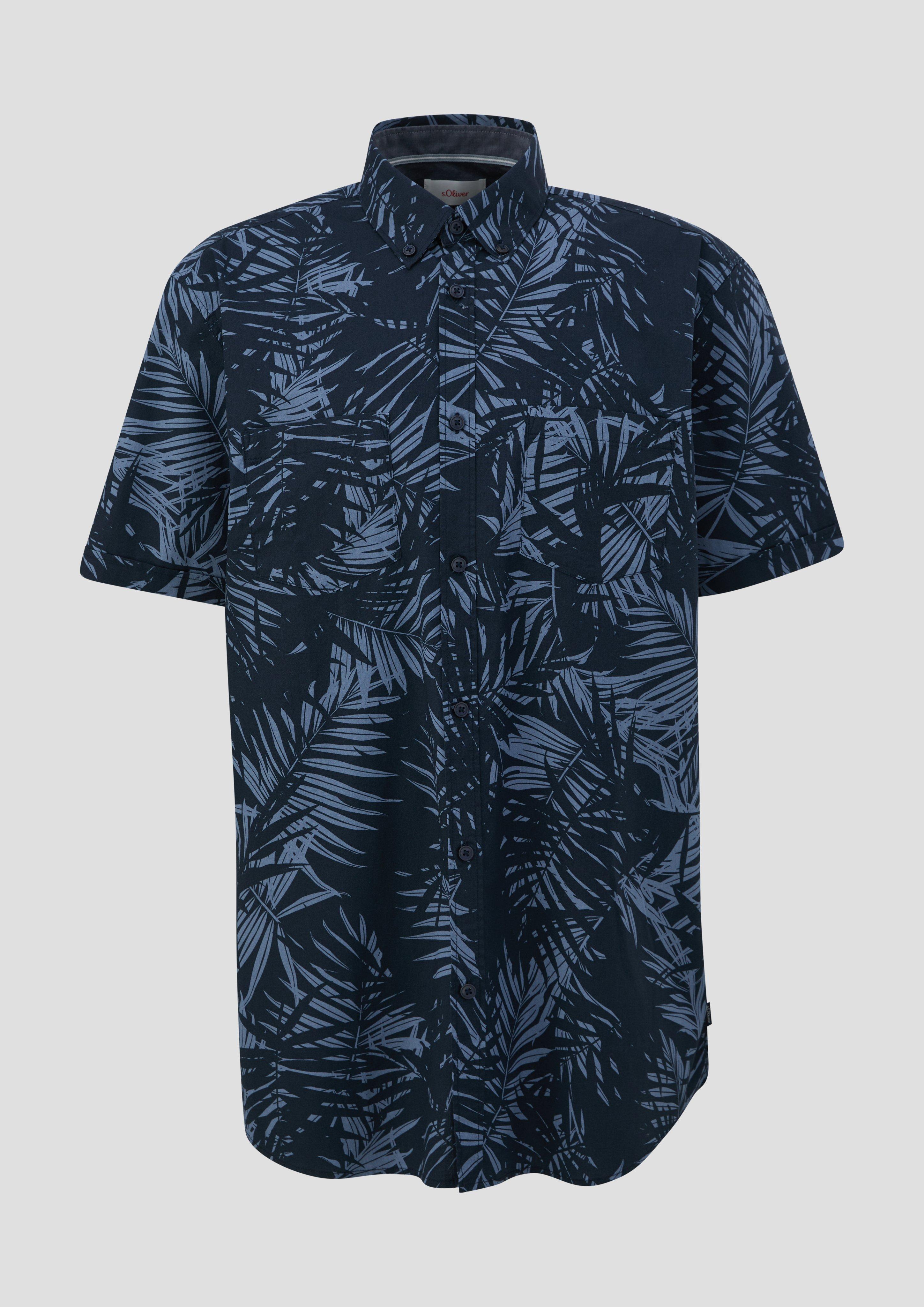 s.Oliver Kurzarmhemd mit Button-Down-Kragen