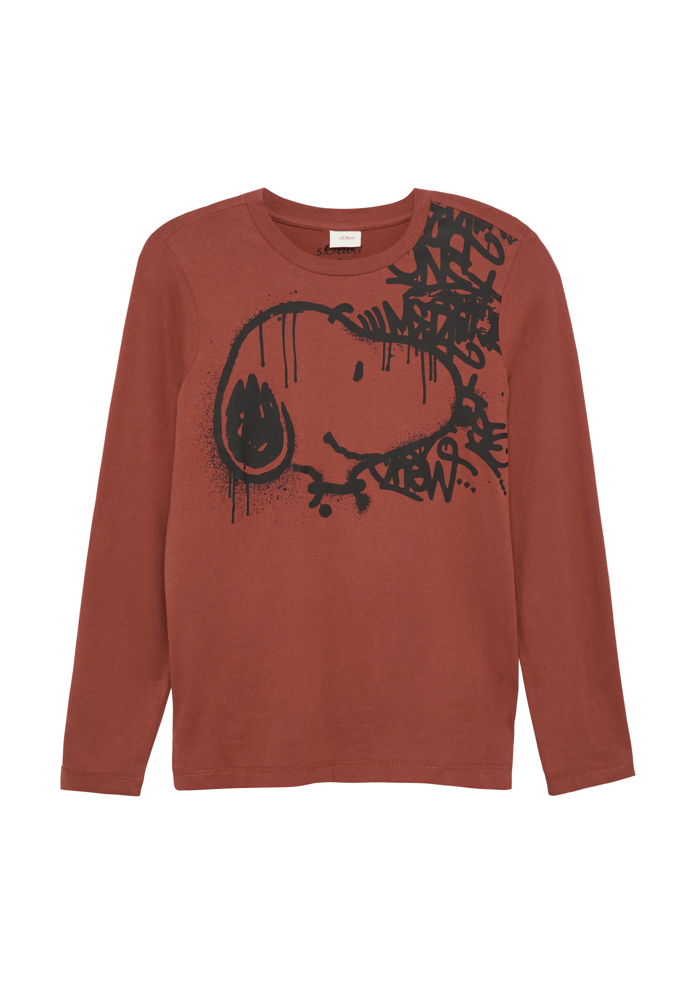 s.Oliver - Langarmshirt mit Snoopy®-Print, Jungen, rot