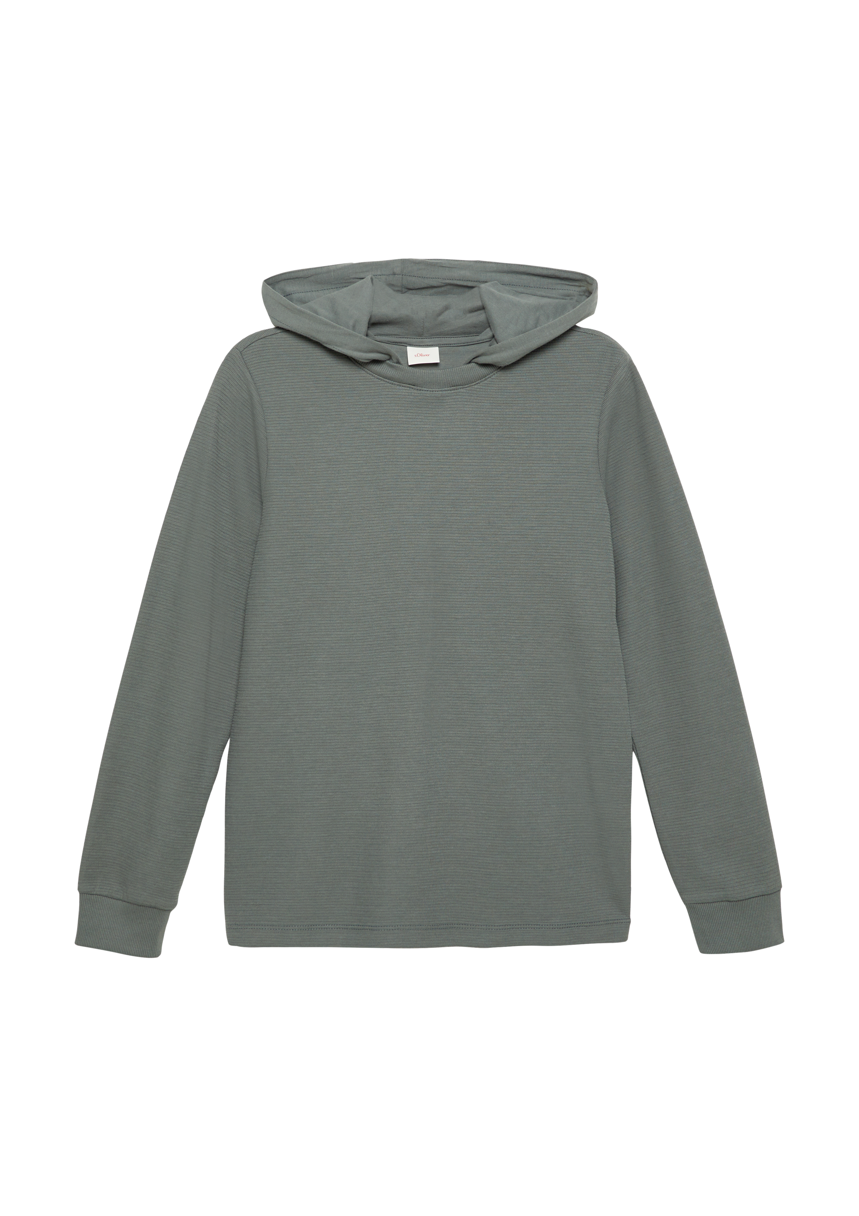 s.Oliver - Kapuzenpullover mit Rippstruktur, Jungen, grau