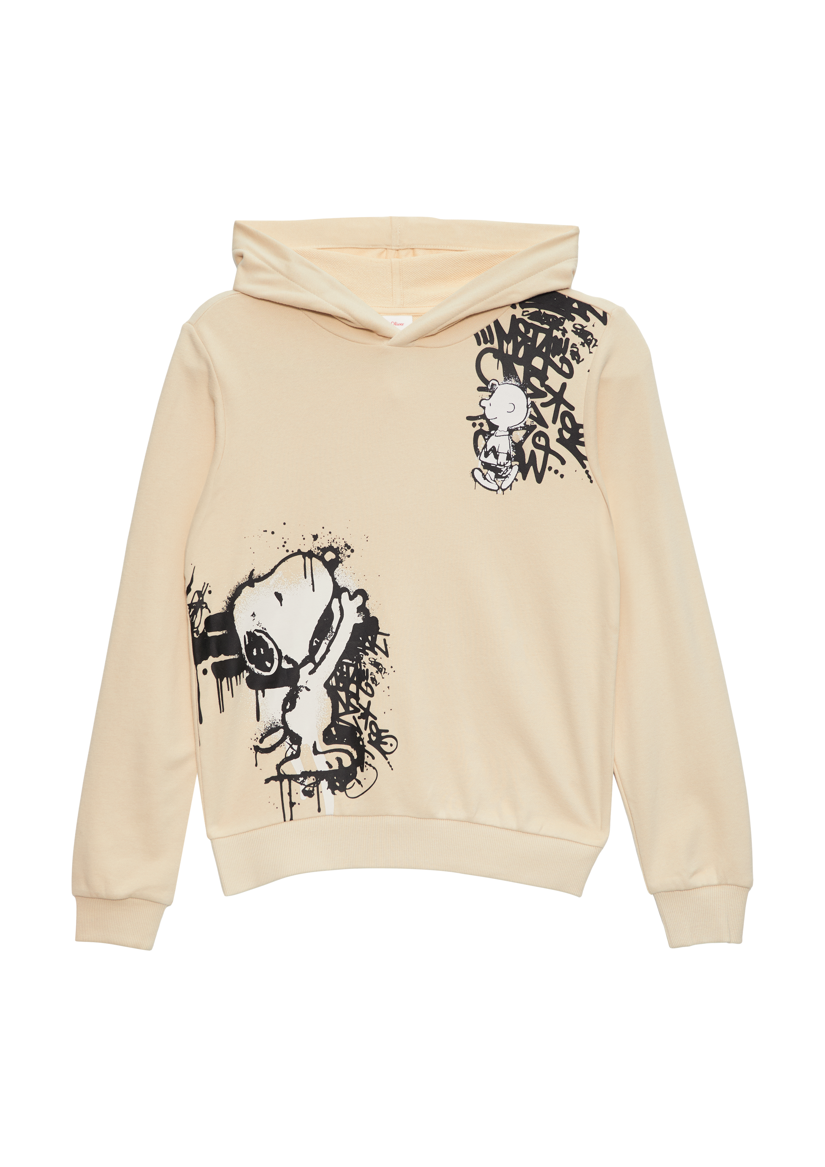 s.Oliver - Kapuzen-Sweatshirt mit Peanuts®-Print, Jungen, Beige