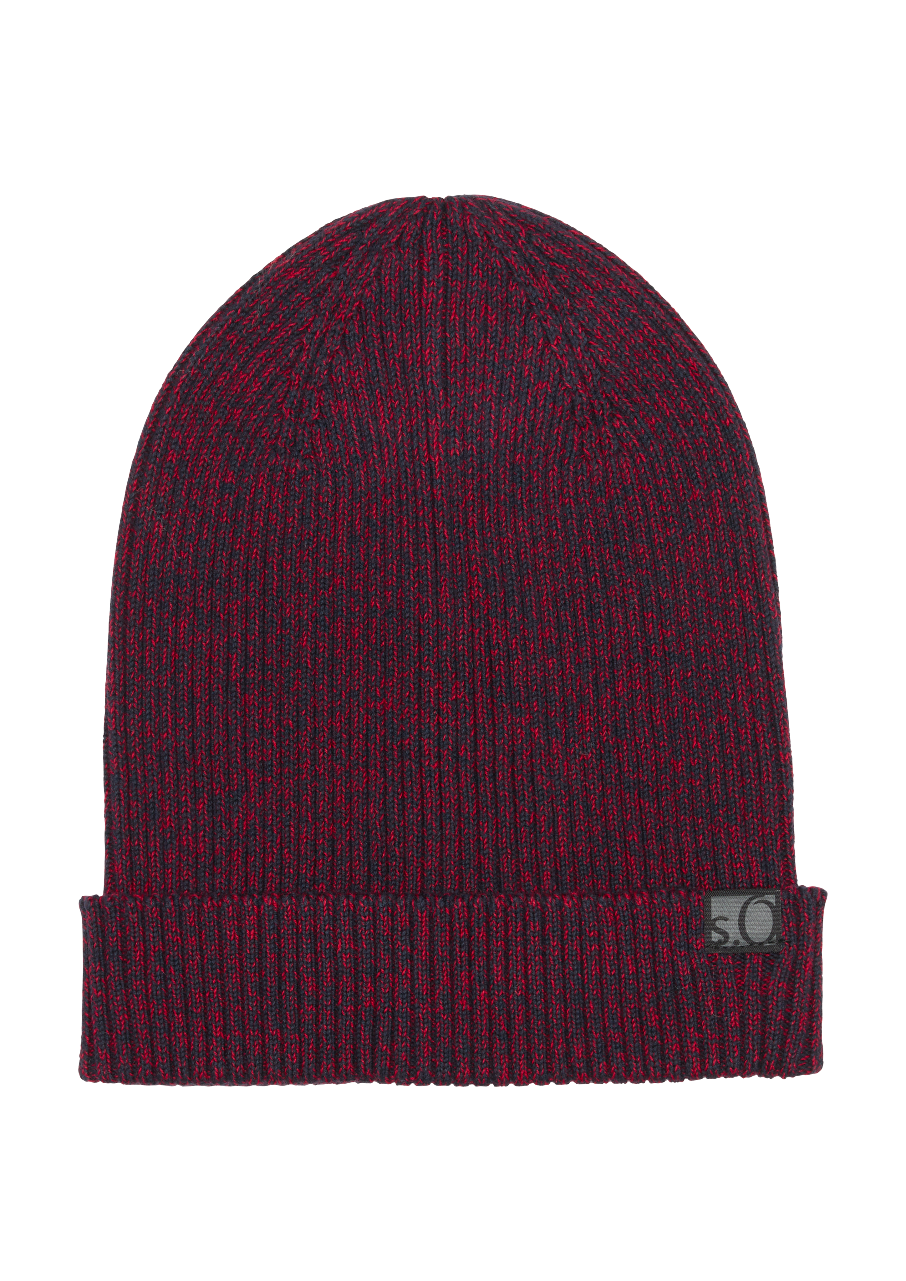 s.Oliver - Strickbeanie mit Turn-up-Funktion, Herren, rot