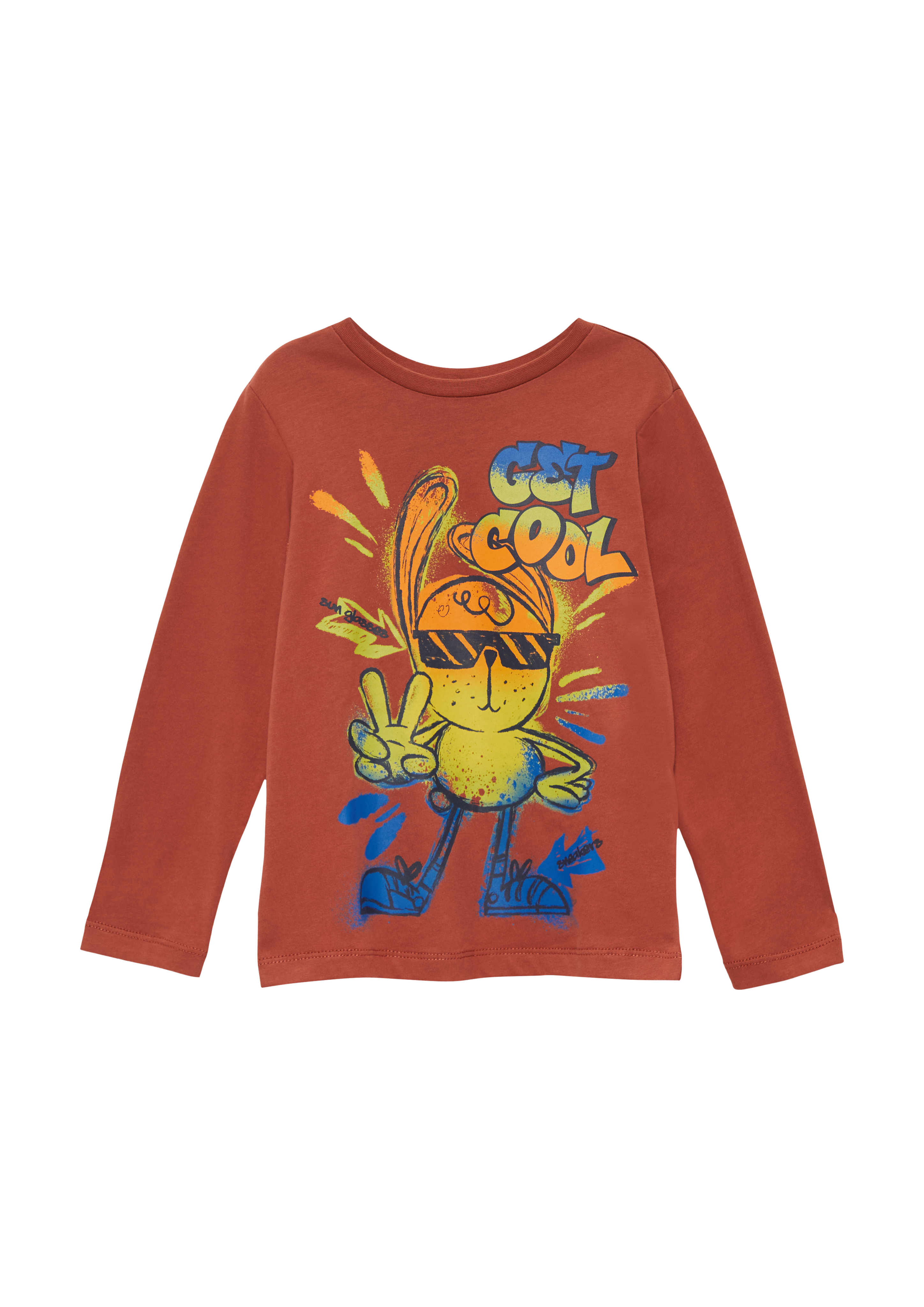 s.Oliver - Longsleeve mit Frontprint, Kinder, rot