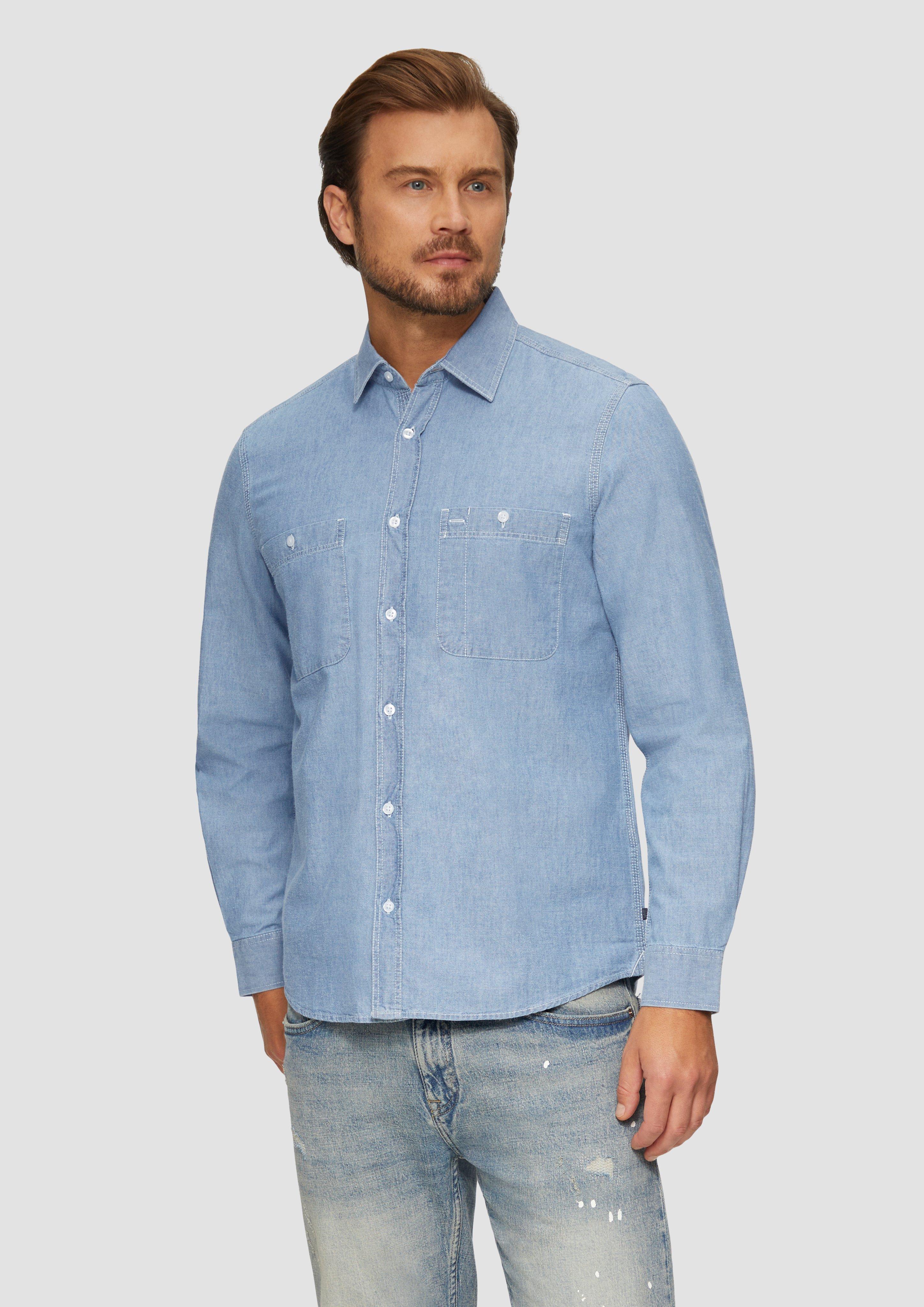 S.Oliver Regular Fit: Baumwollhemd aus Chambray