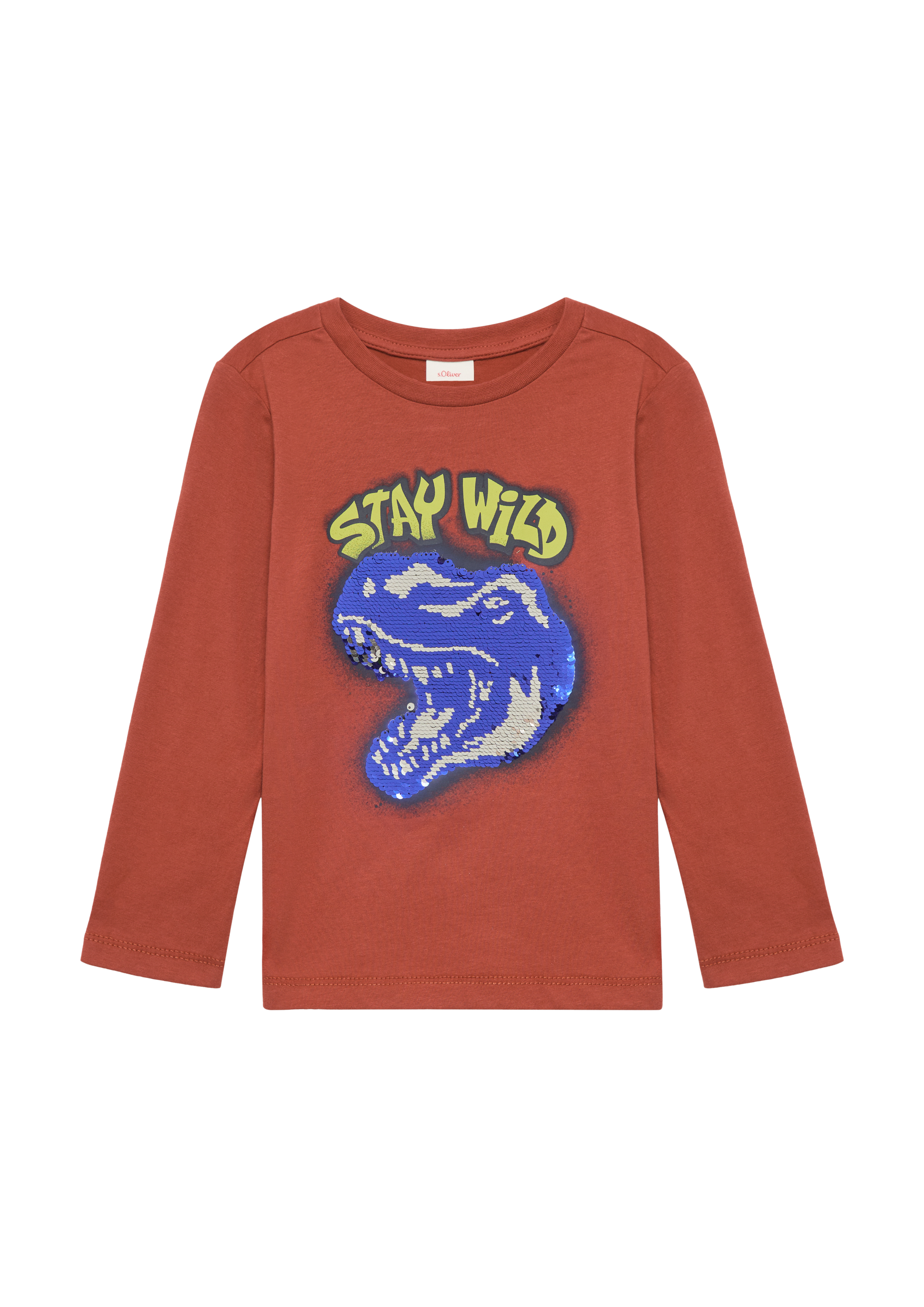 s.Oliver - Longsleeve mit Wendepailletten, Kinder, rot