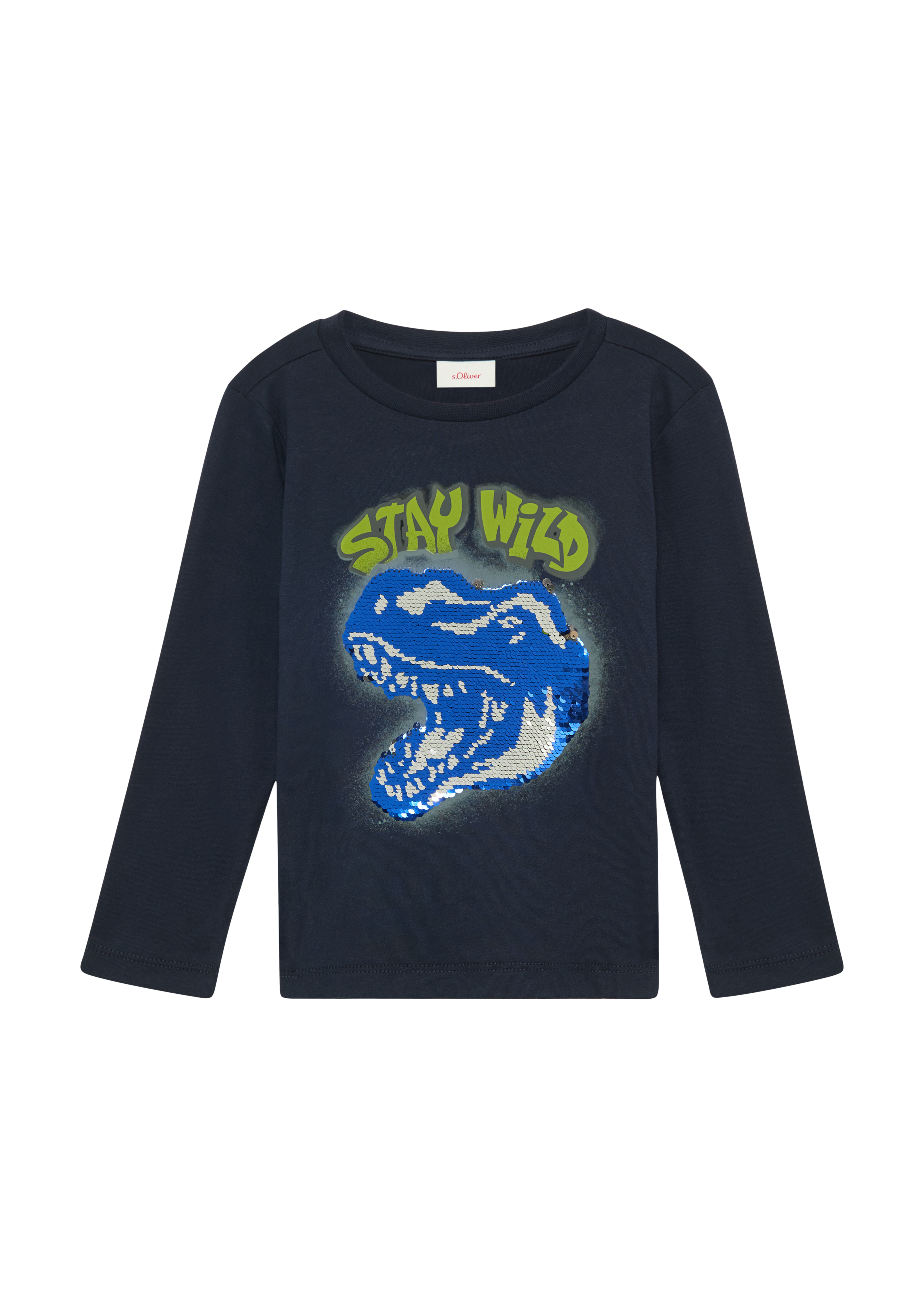 s.Oliver - Longsleeve mit Wendepailletten, Kinder, blau