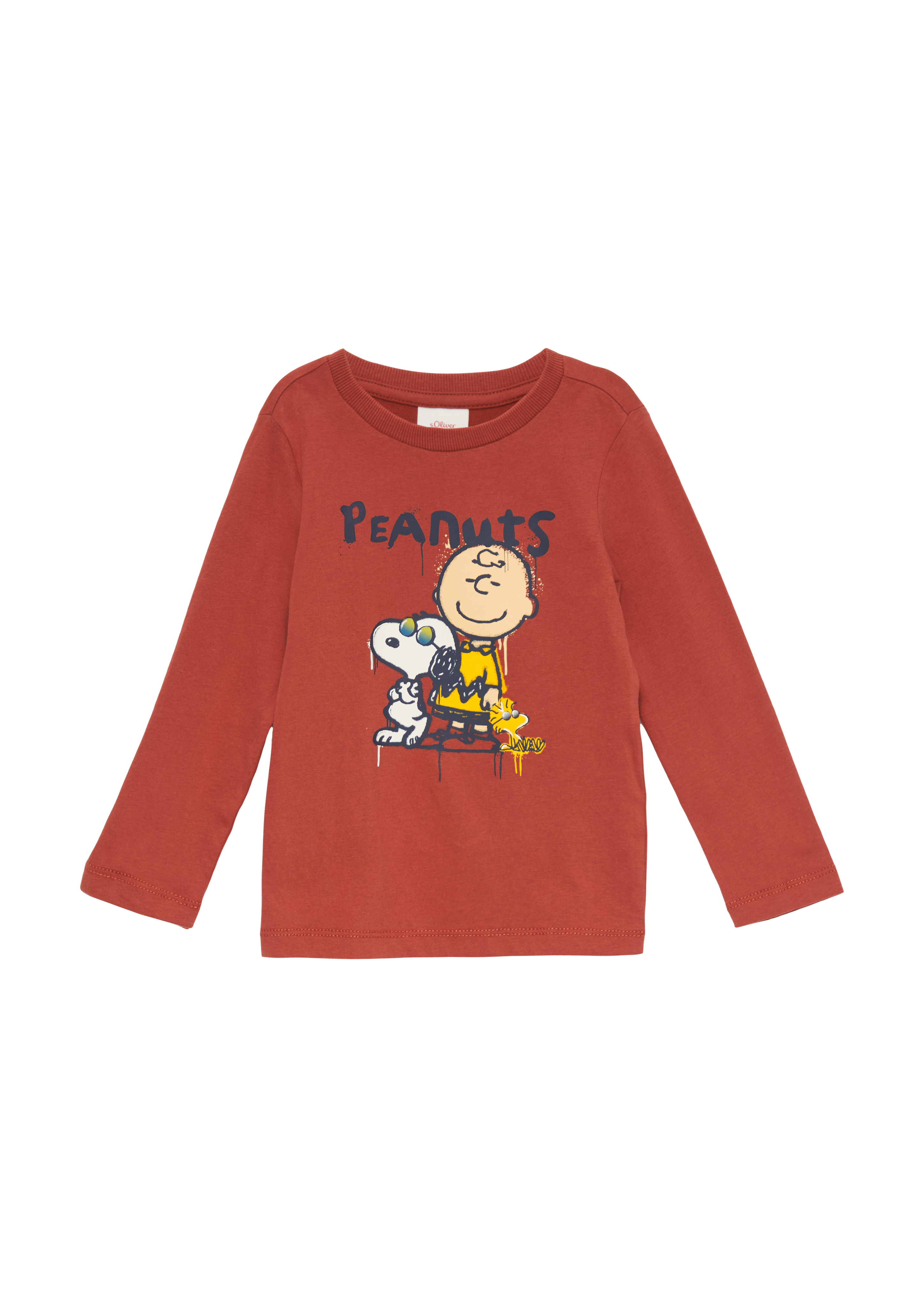 s.Oliver - Longsleeve mit Peanuts®-Print, Kinder, rot