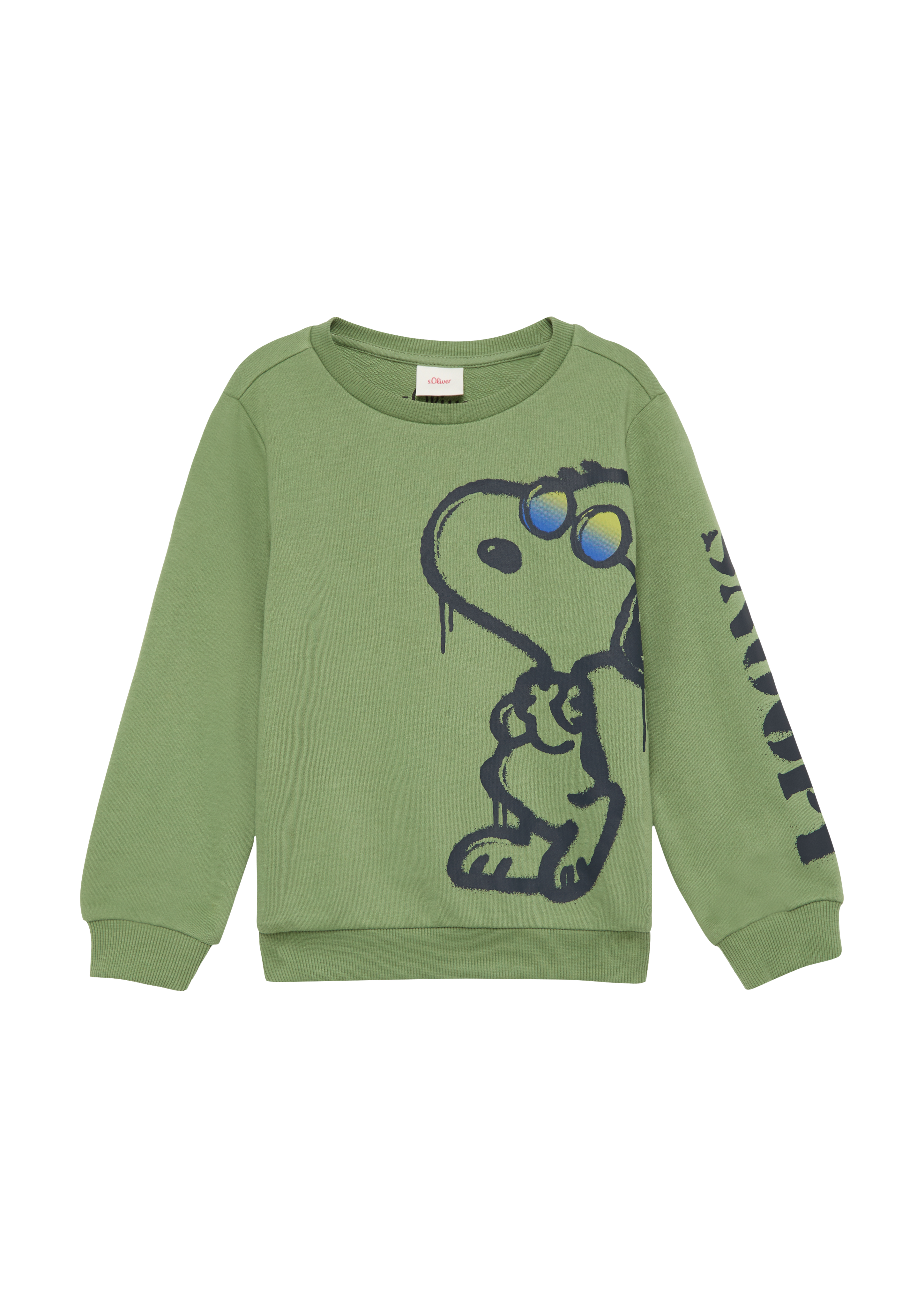 s.Oliver - Sweatshirt mit Snoopy®-Print, Kinder, Grün