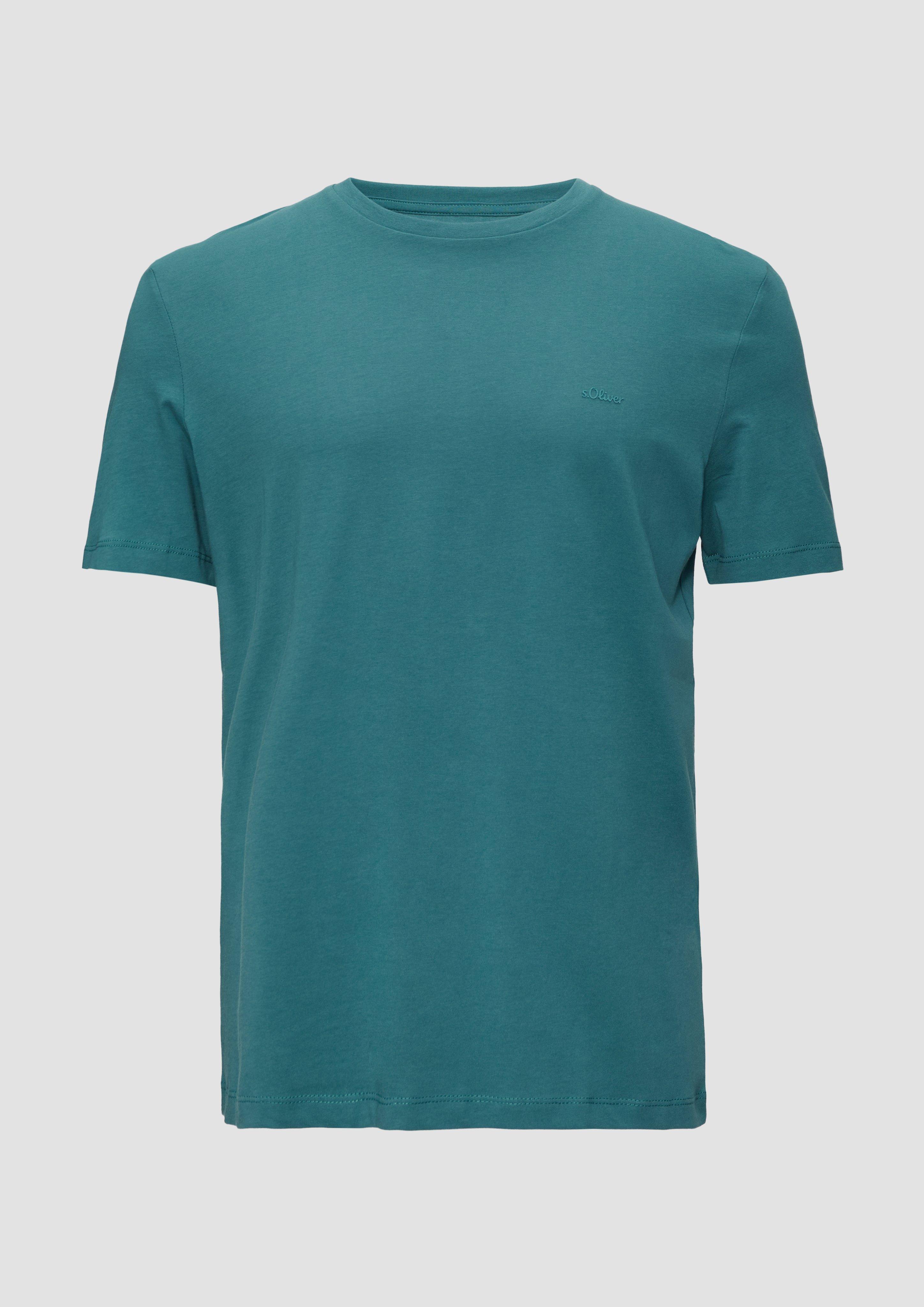 s.Oliver T-Shirt aus reiner Baumwolle mit Logo-Print