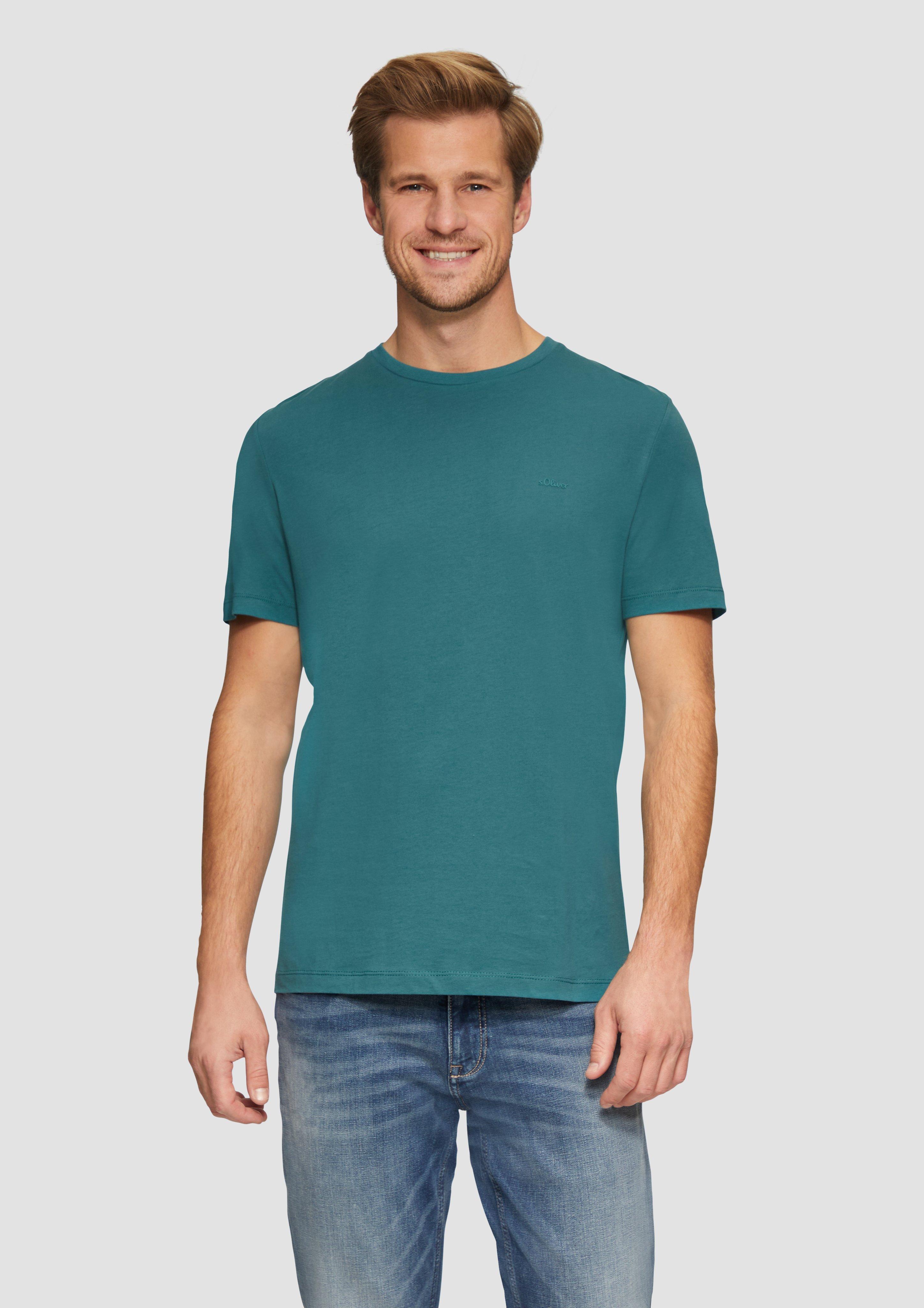 S.Oliver T-Shirt aus reiner Baumwolle mit Logo-Print