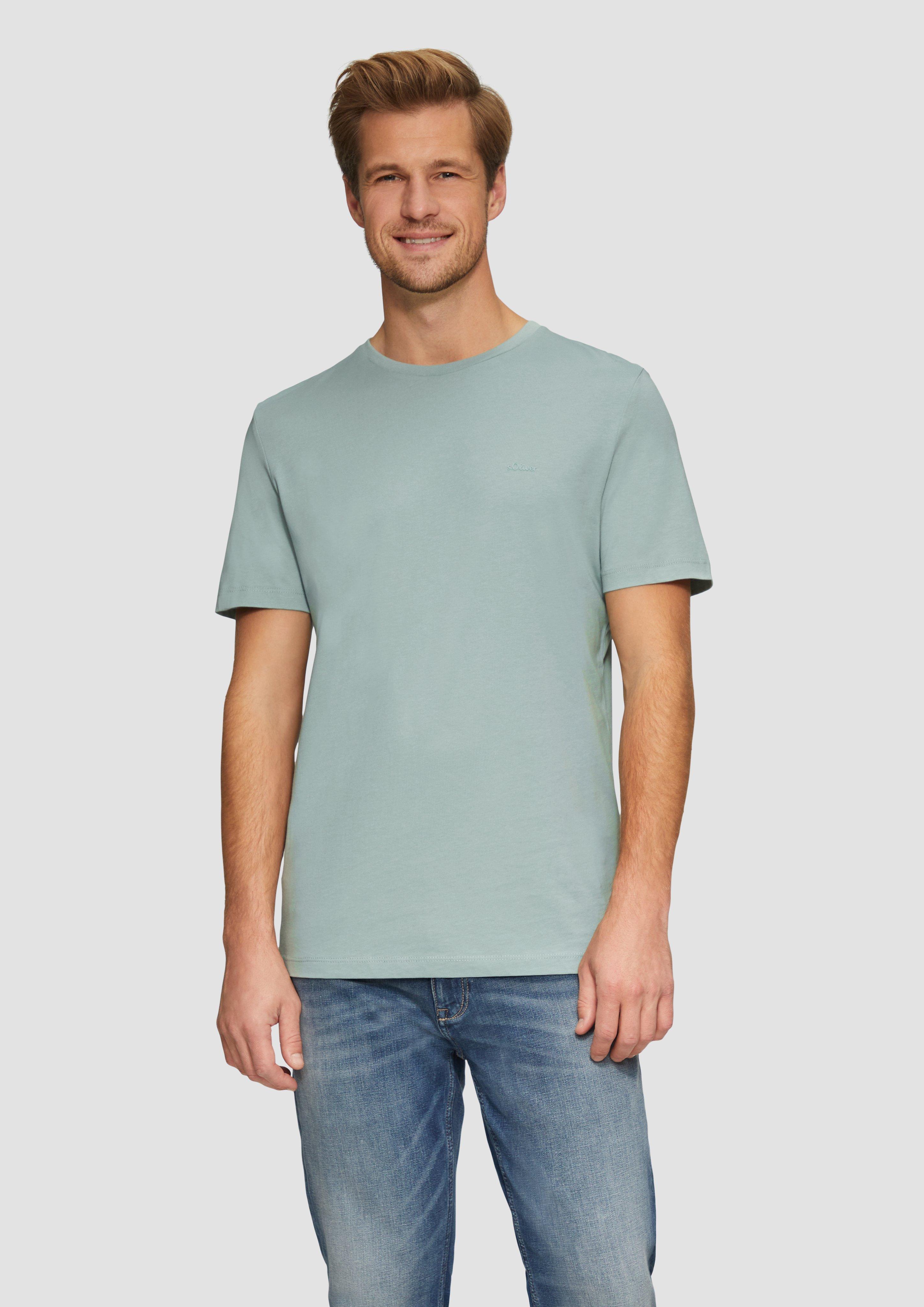 S.Oliver T-Shirt aus reiner Baumwolle mit Logo-Print