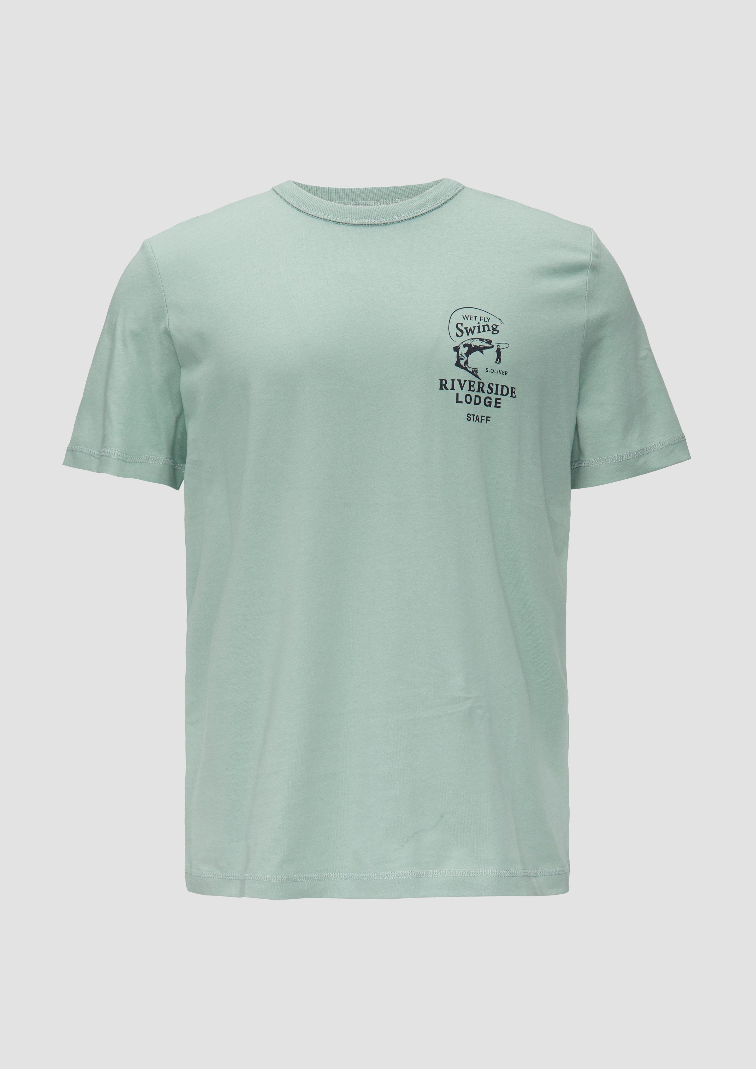 Thumbnail - s.Oliver - Baumwollshirt mit Frontprint, Herren, grün