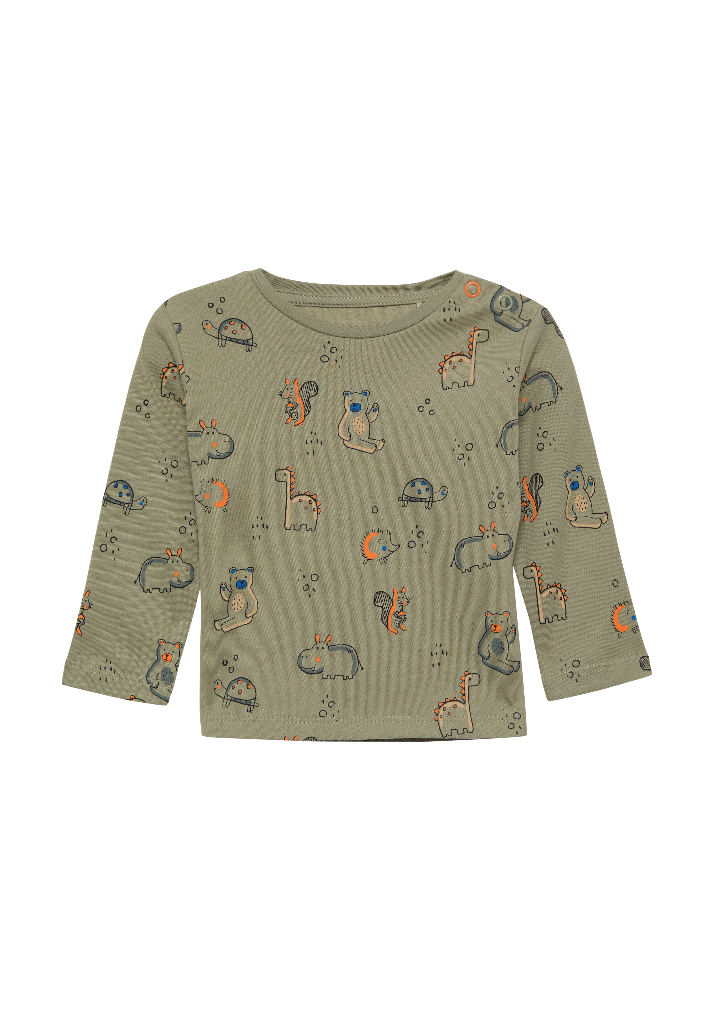 s.Oliver - Langarmshirt mit All-over-Print aus Jersey, Babys, Grün