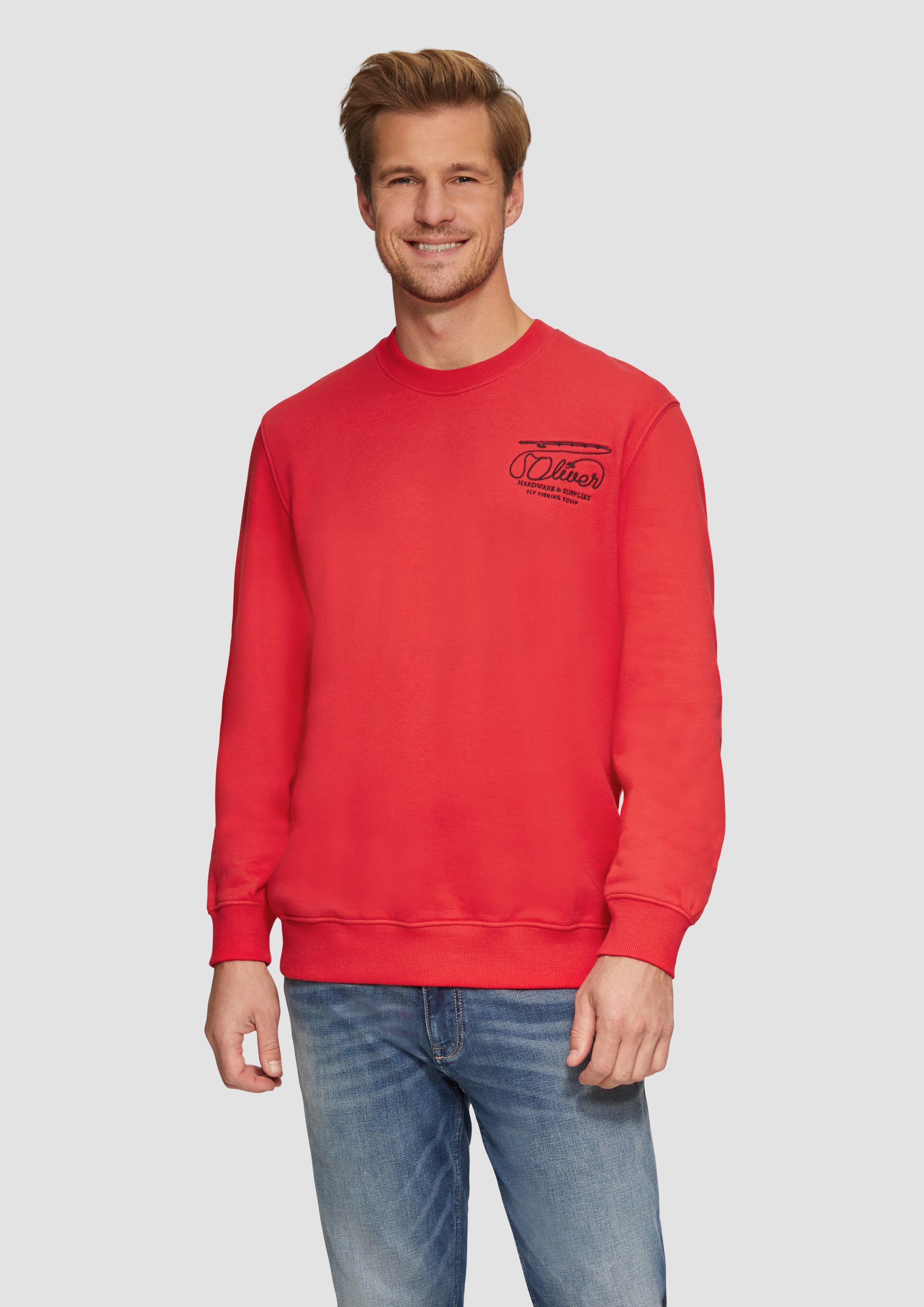 S.Oliver Sweatshirt mit Stickerei aus weichem Baumwollmix