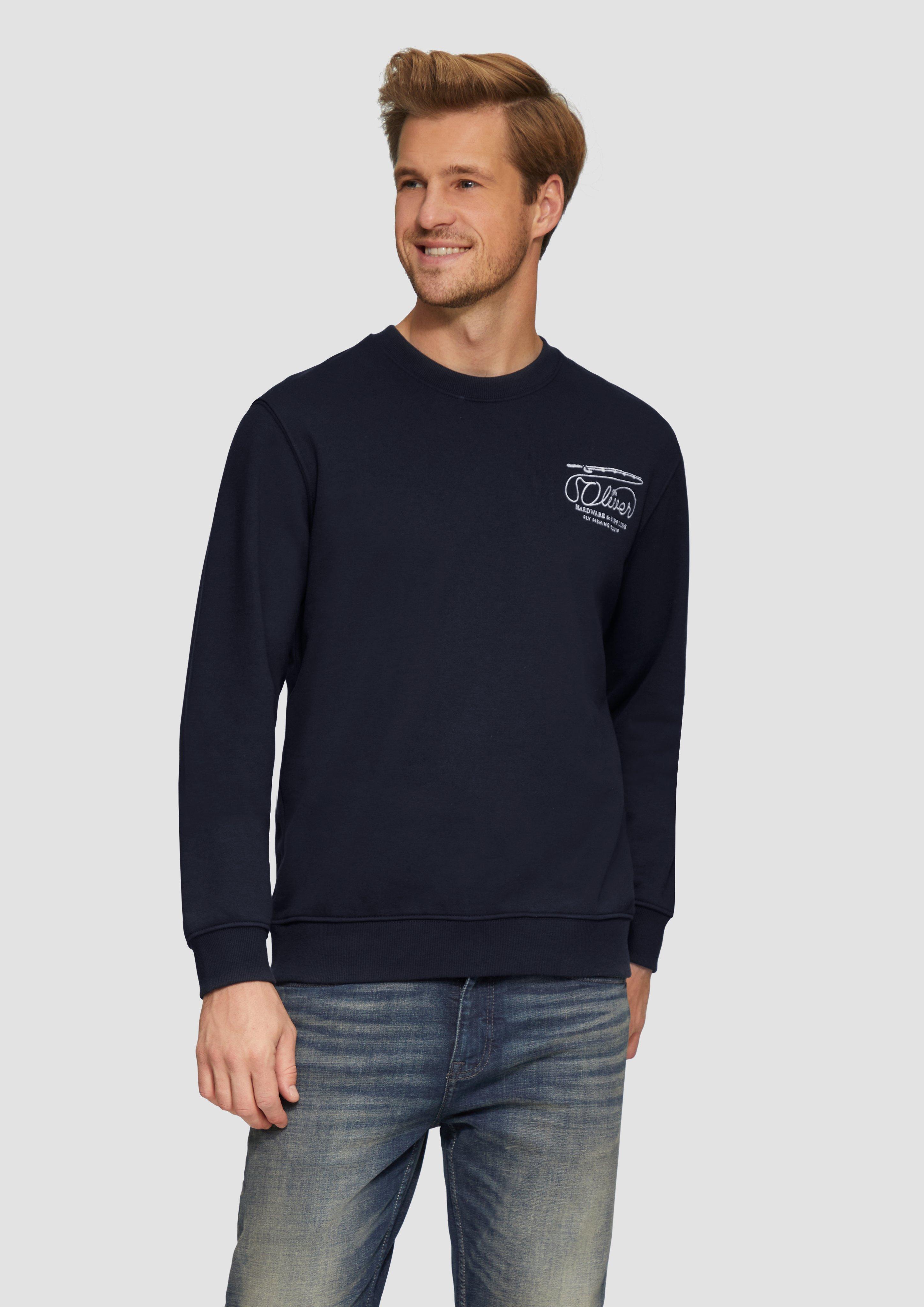 S.Oliver Sweatshirt mit Stickerei aus weichem Baumwollmix