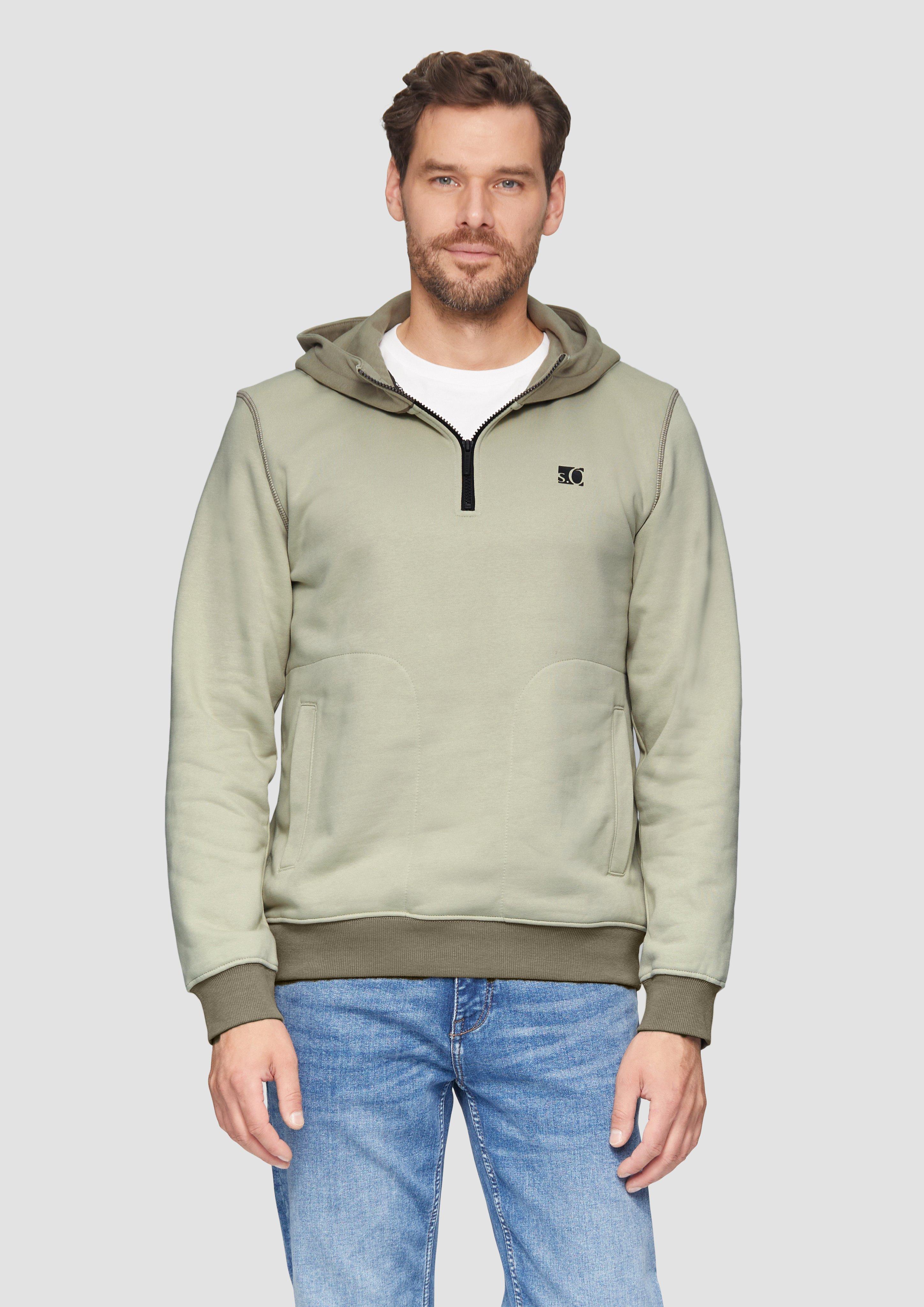 S.Oliver Hoodie mit Stehkragen und Reißverschluss