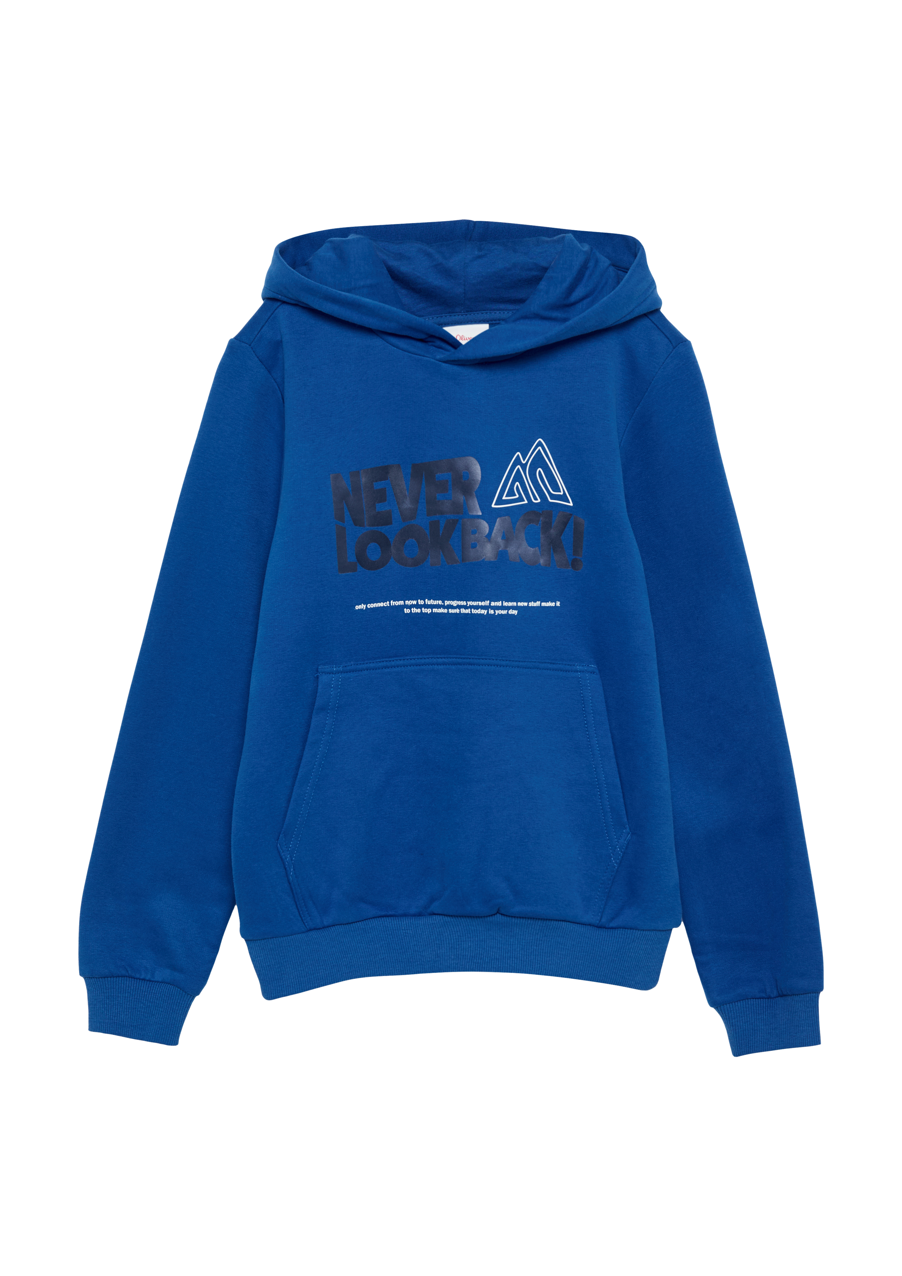 s.Oliver - Wärmendes Kapuzen-Sweatshirt mit Frontprint, Jungen, blau