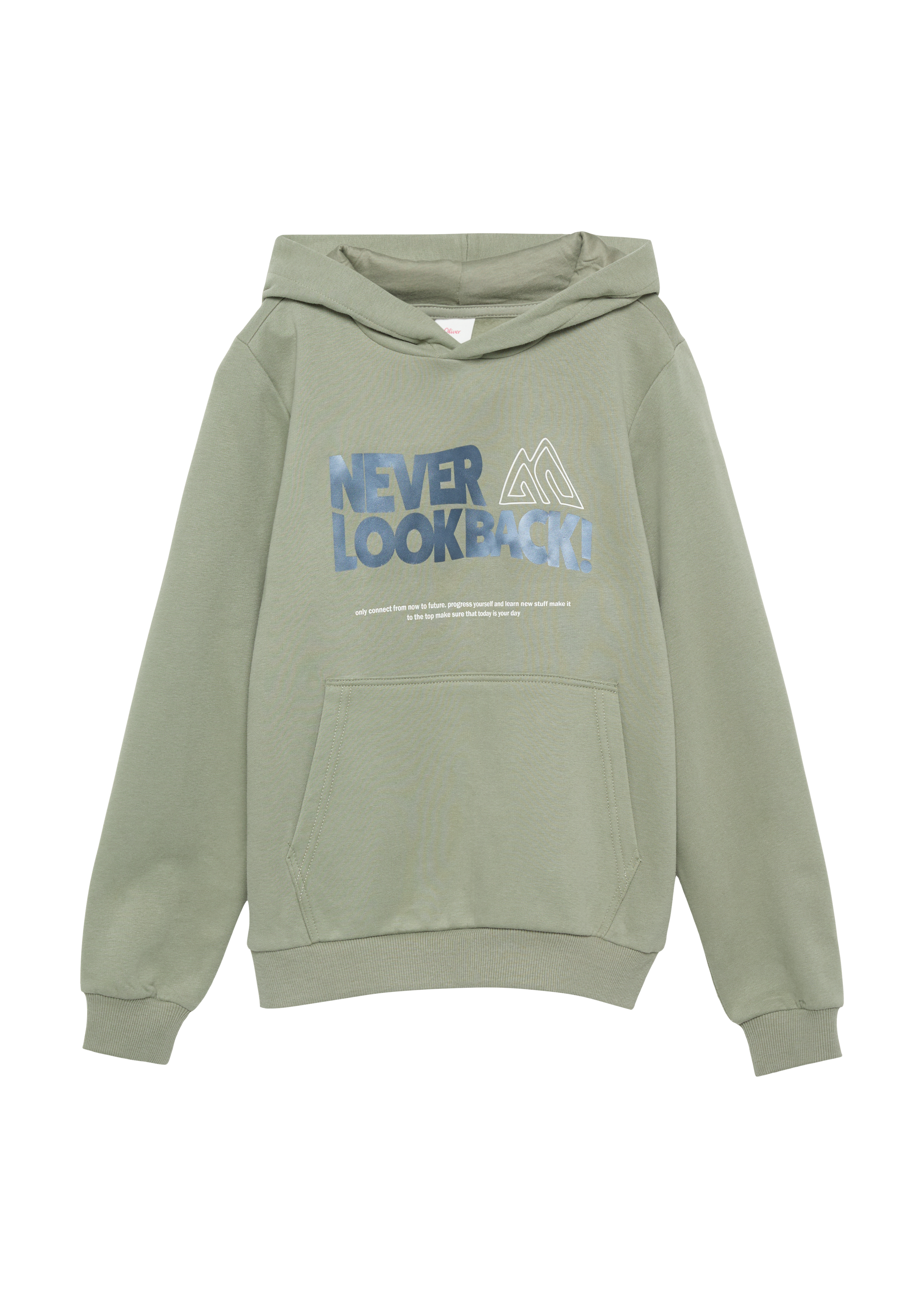 s.Oliver - Kapuzen-Sweatshirt mit Frontprint, Jungen, Grün