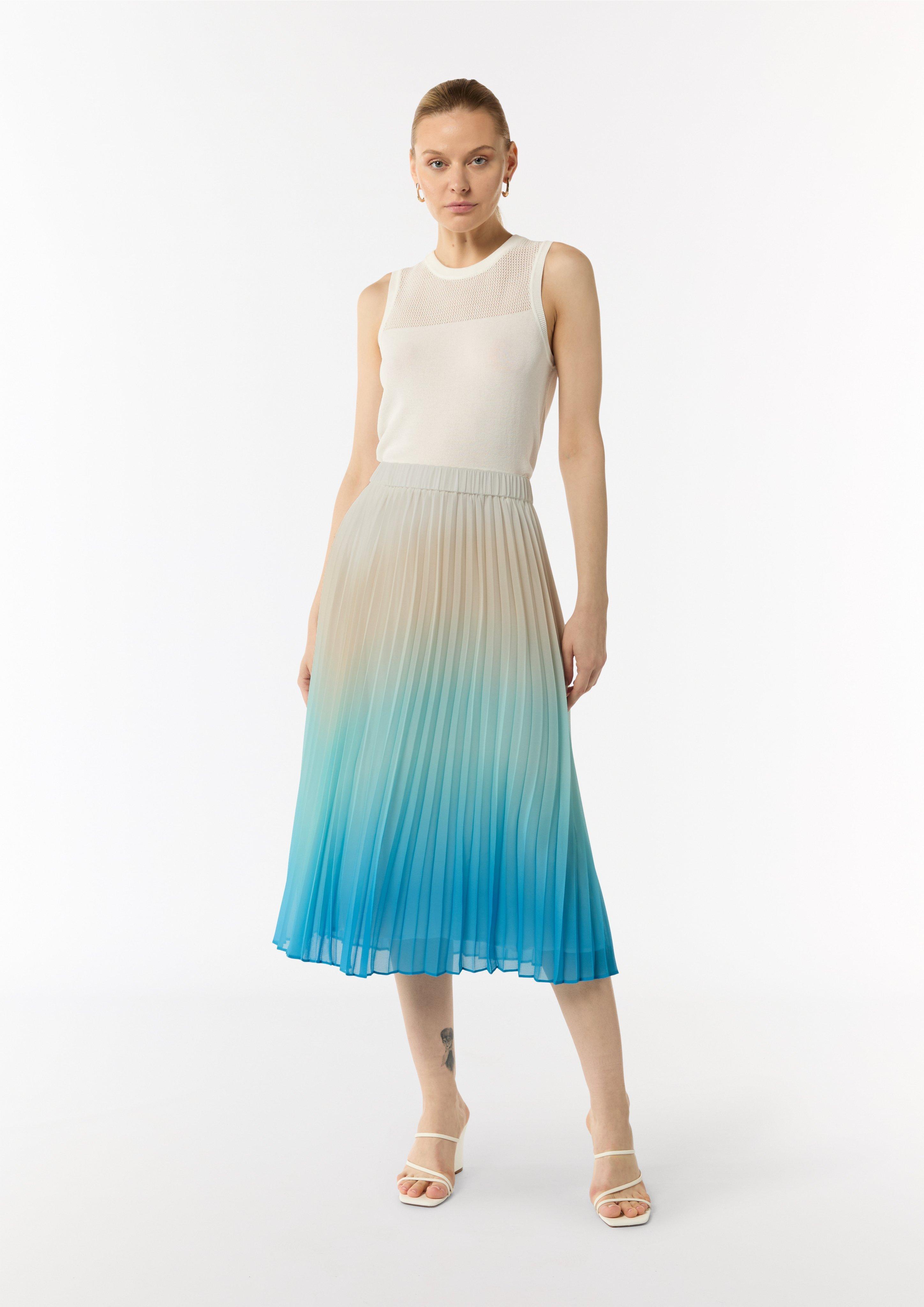 Irregular Pleated Skirt (SK02-WTT001-BLACK)
