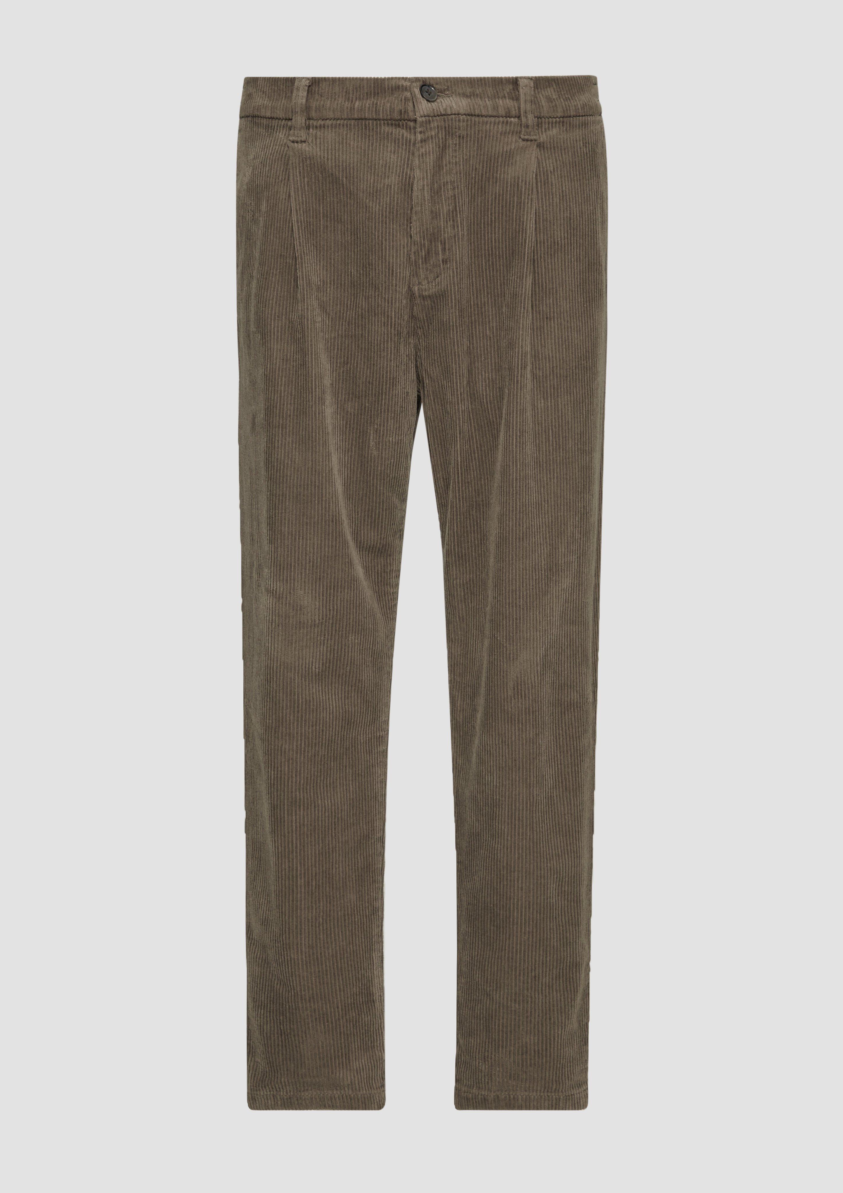 Thumbnail - s.Oliver - Cord-Chino aus Baumwollstretch mit Bundfalten, Herren, Grün