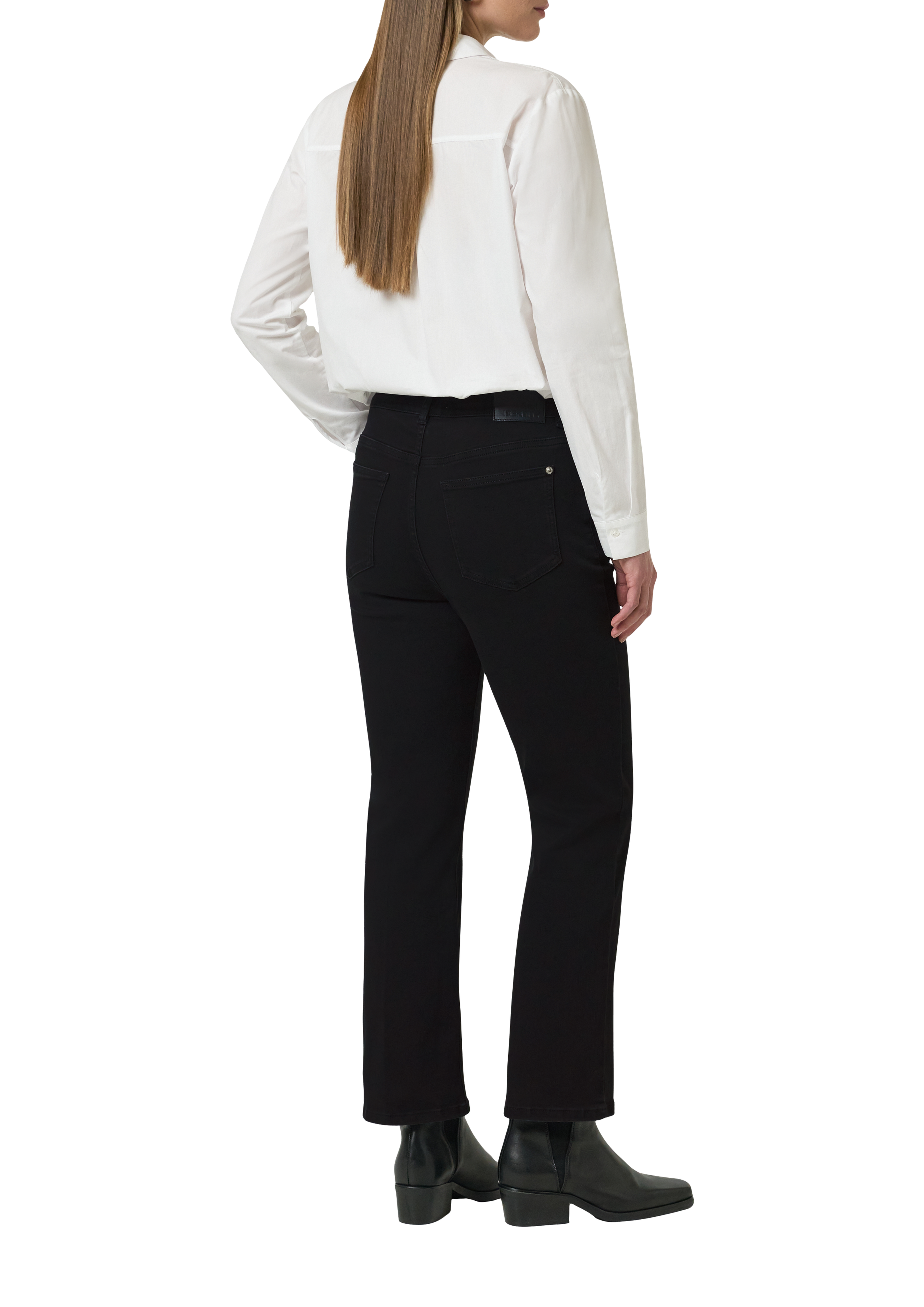 【PORTERNA】Swan Cotton Flared Jeans Flare jeans with side slits
