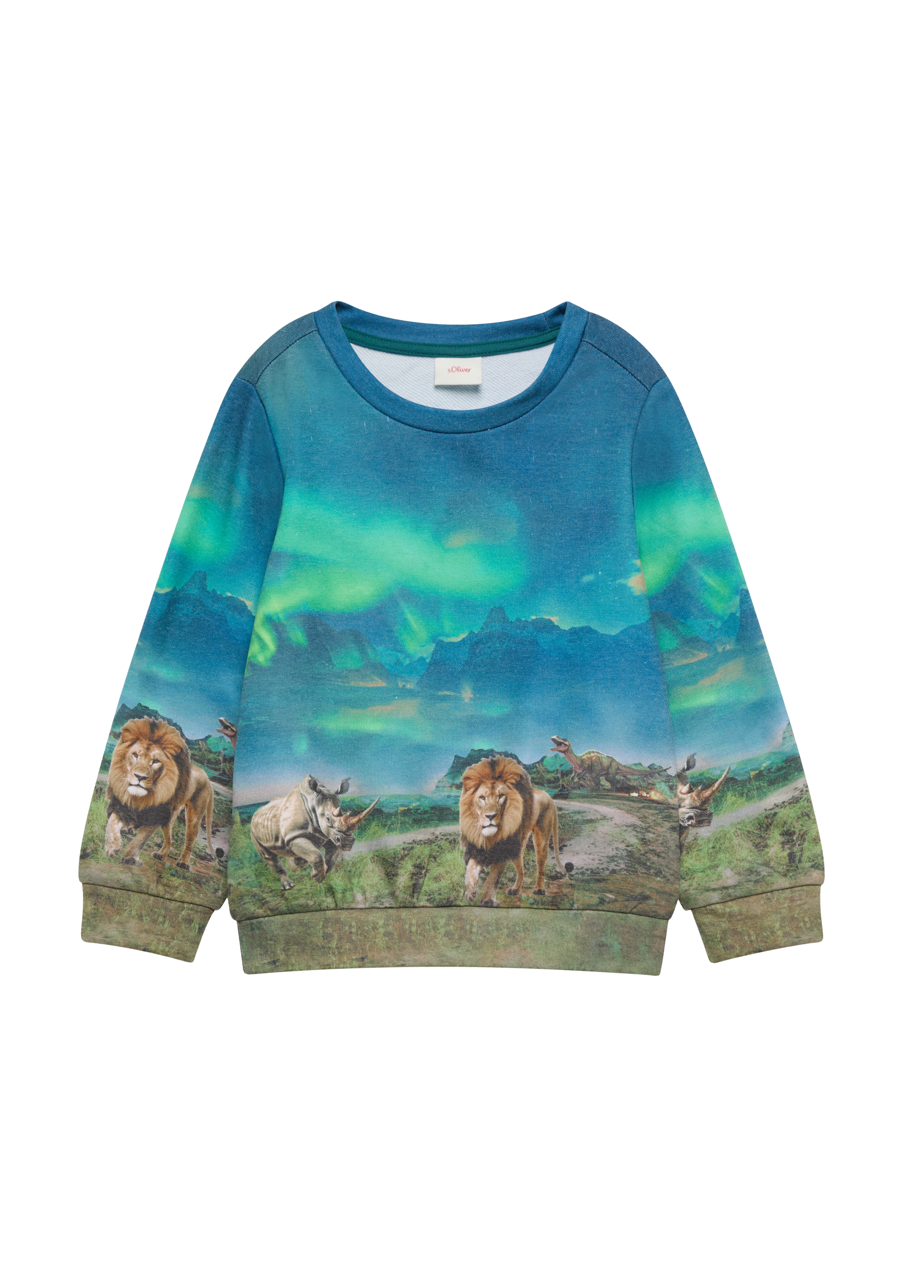 s.Oliver - Sweatshirt mit All-over-Print, Kinder, silber