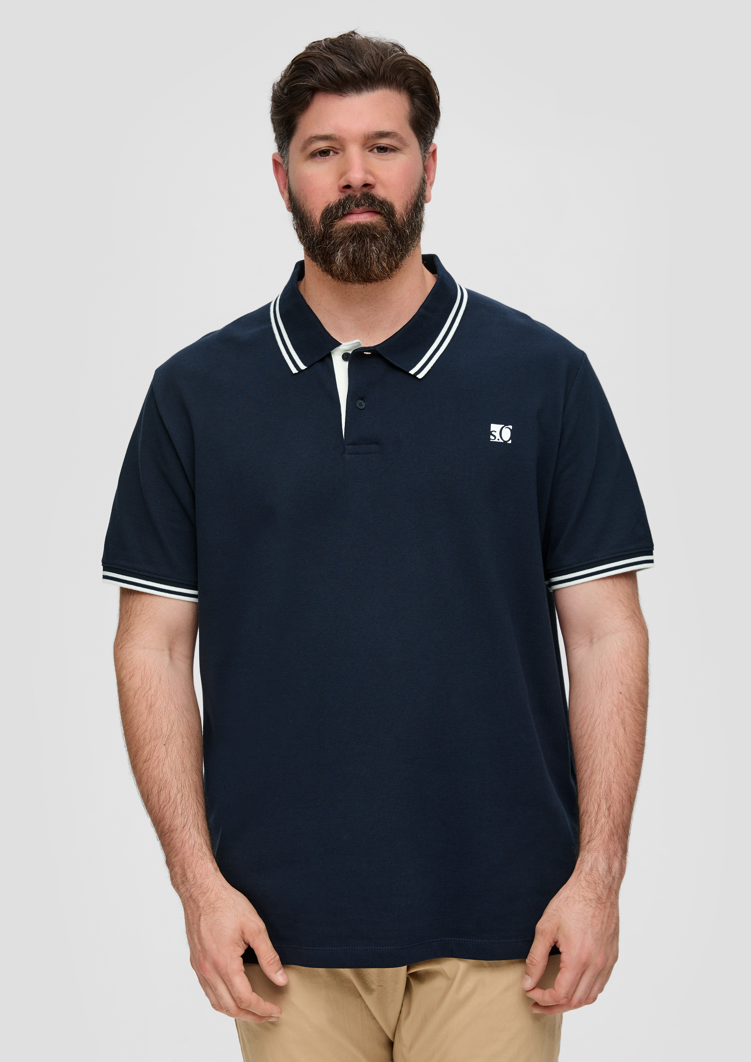 S.Oliver Poloshirt aus Baumwolle mit Logo-Detail