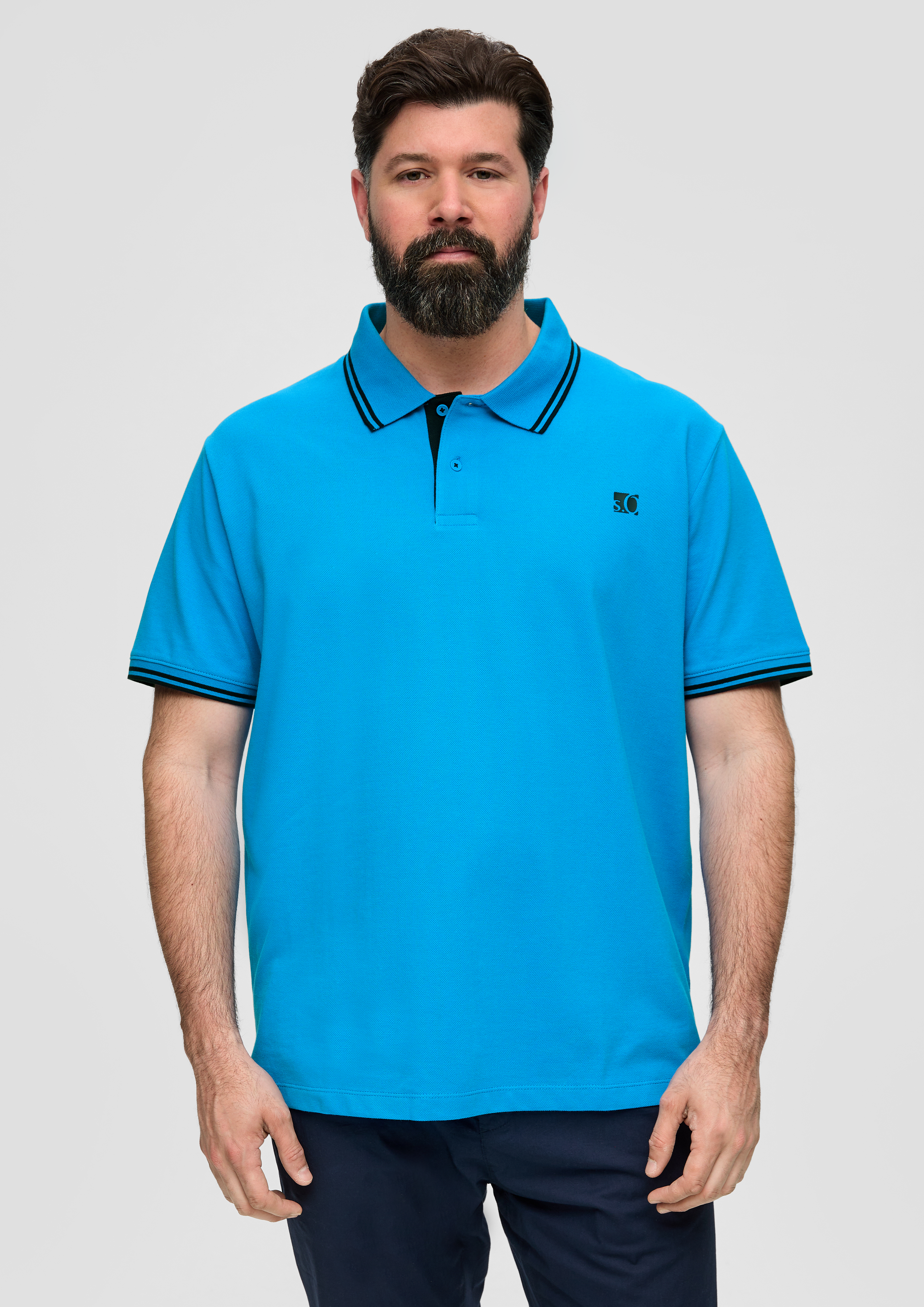 S.Oliver Poloshirt aus Baumwolle mit Logo-Detail