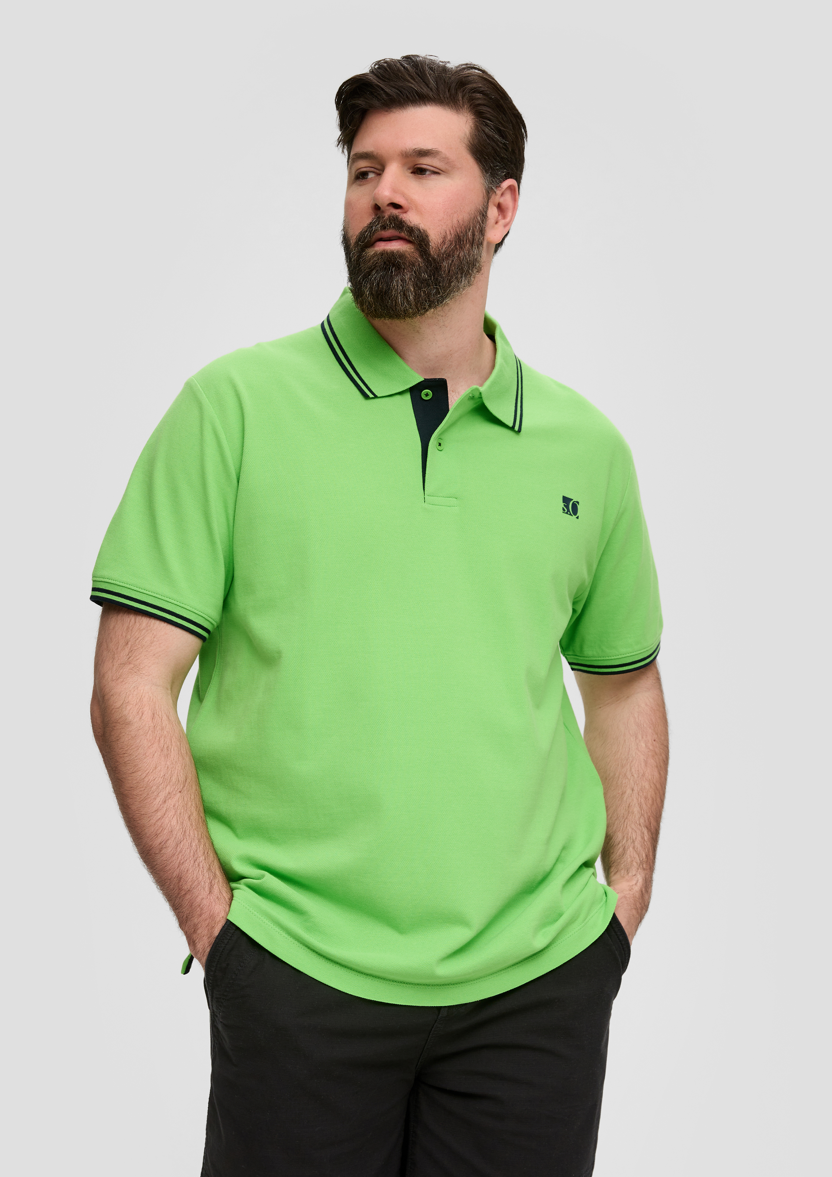 S.Oliver Poloshirt aus Baumwolle mit Logo-Detail