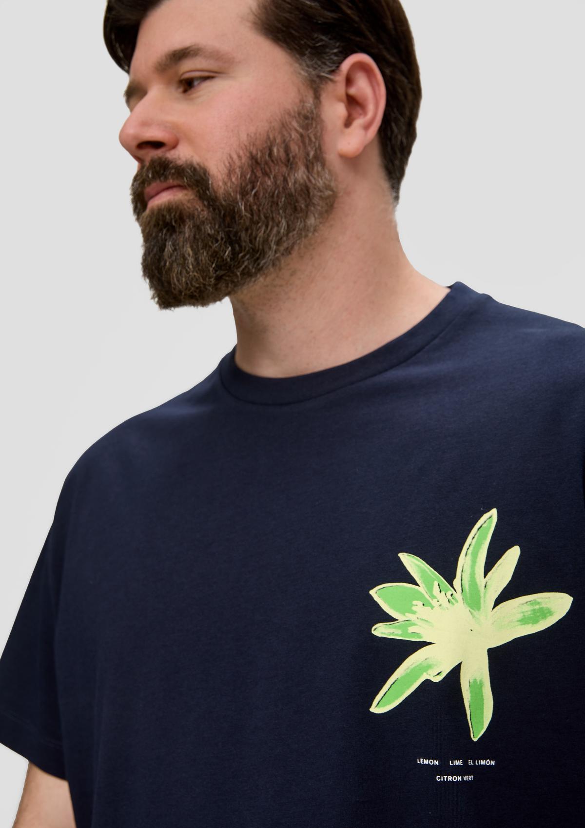 s.Oliver T-Shirt aus Baumwolle mit floralem Artwork
