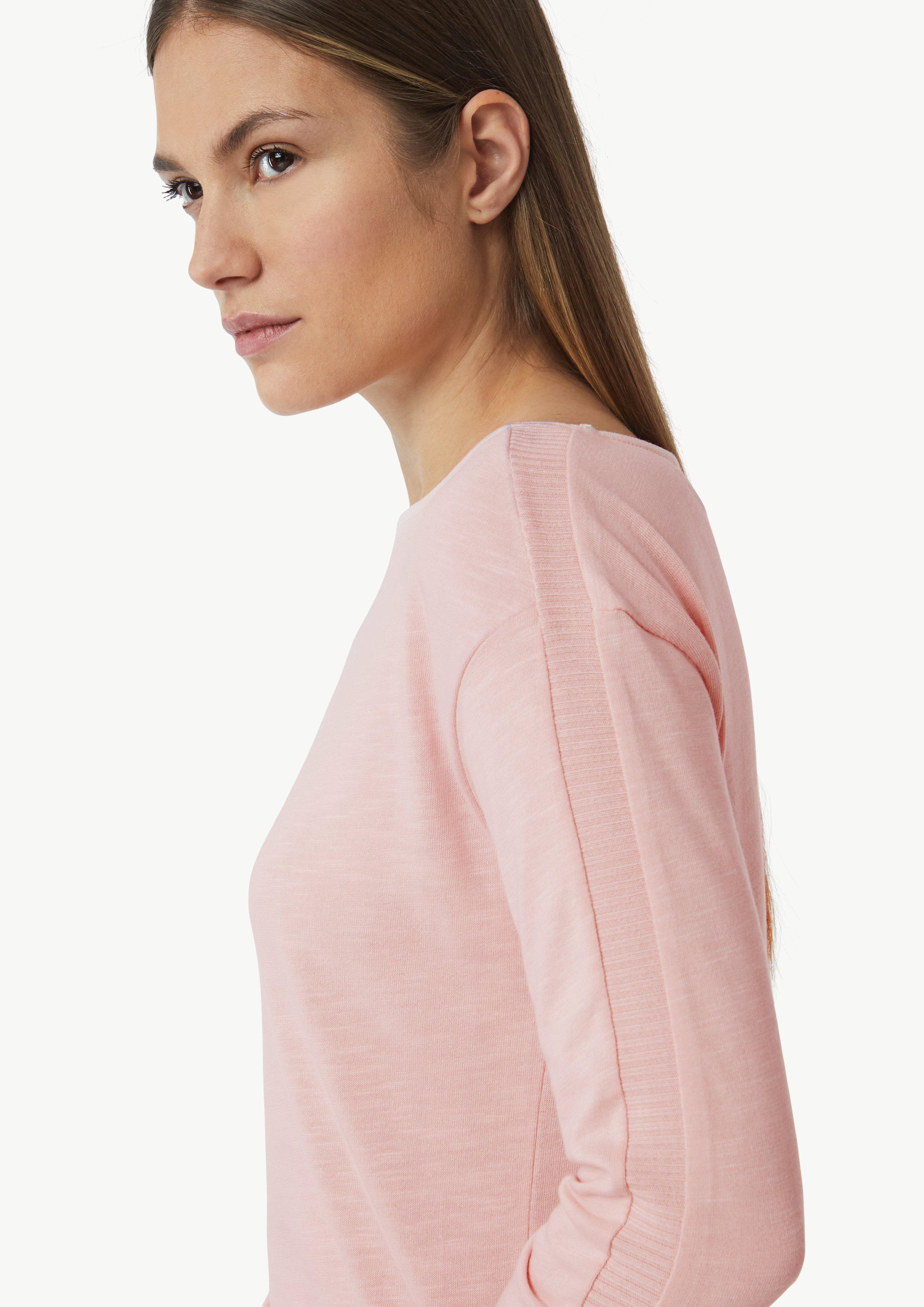 Long sleeve top with ribbed details in a relaxed fit - soft Long sleeve top with ribbed details in a relaxed fit - soft