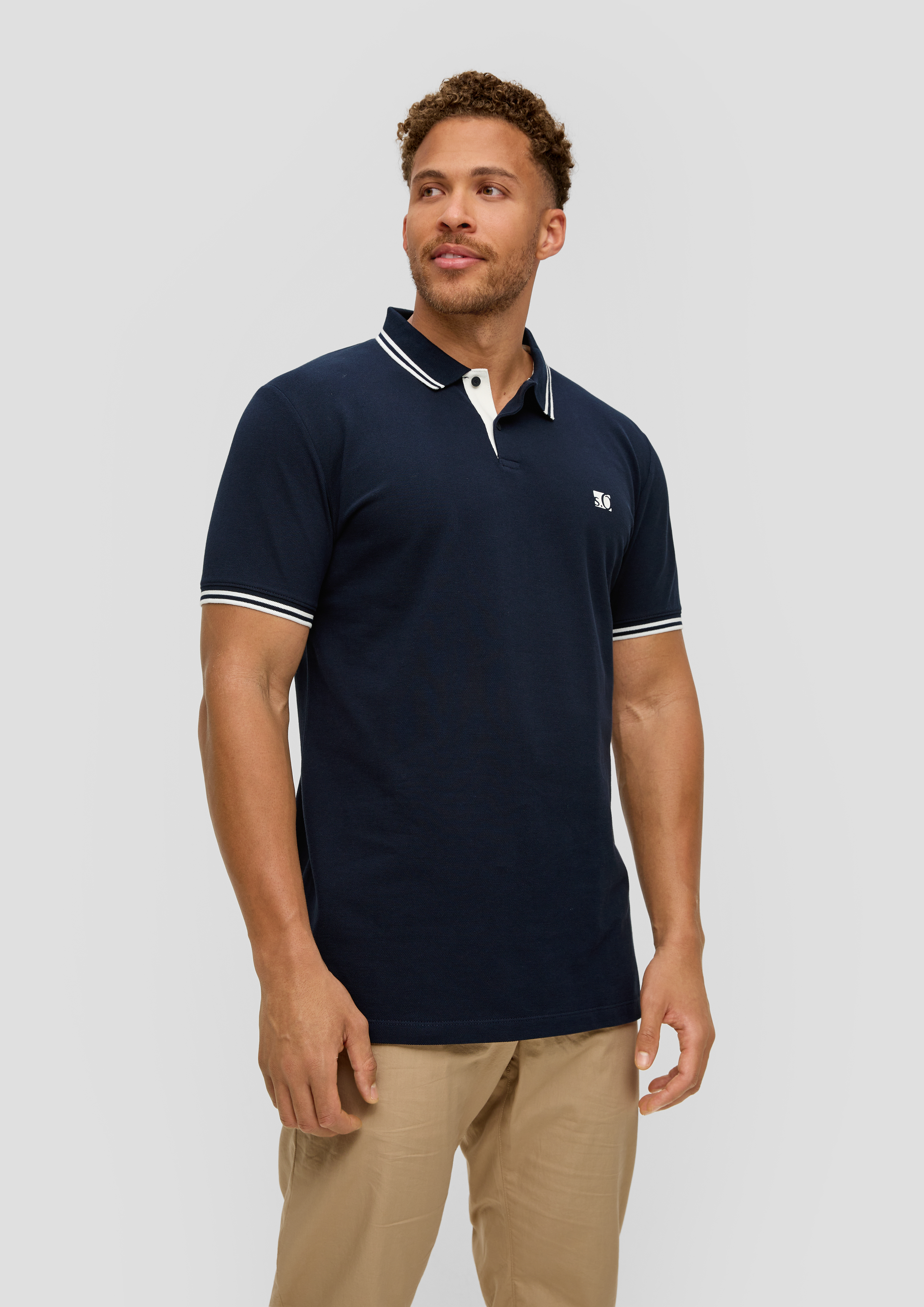 S.Oliver Poloshirt mit Kontrastdetails