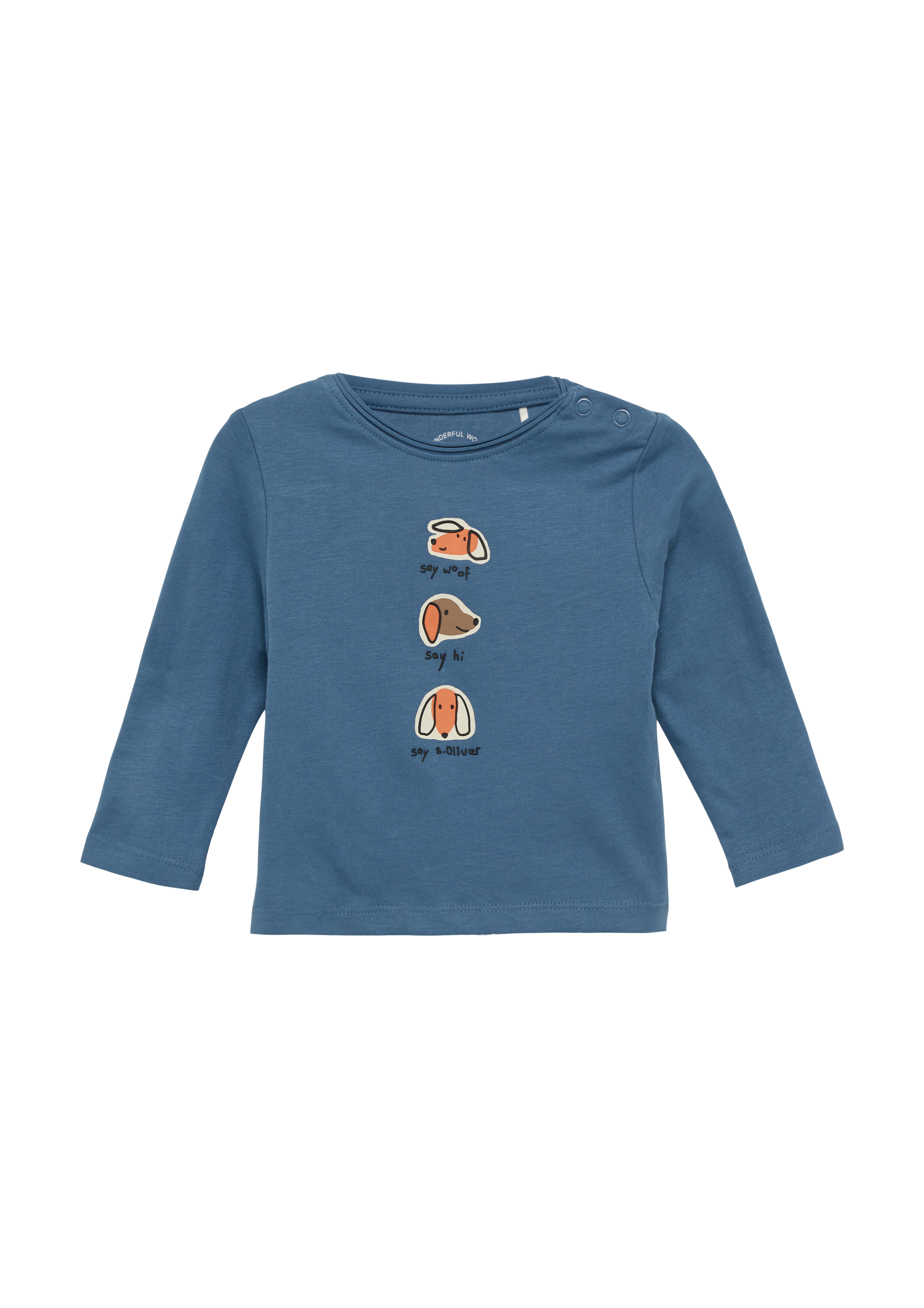 s.Oliver - Langarmshirt mit Frontprint, Babys, blau