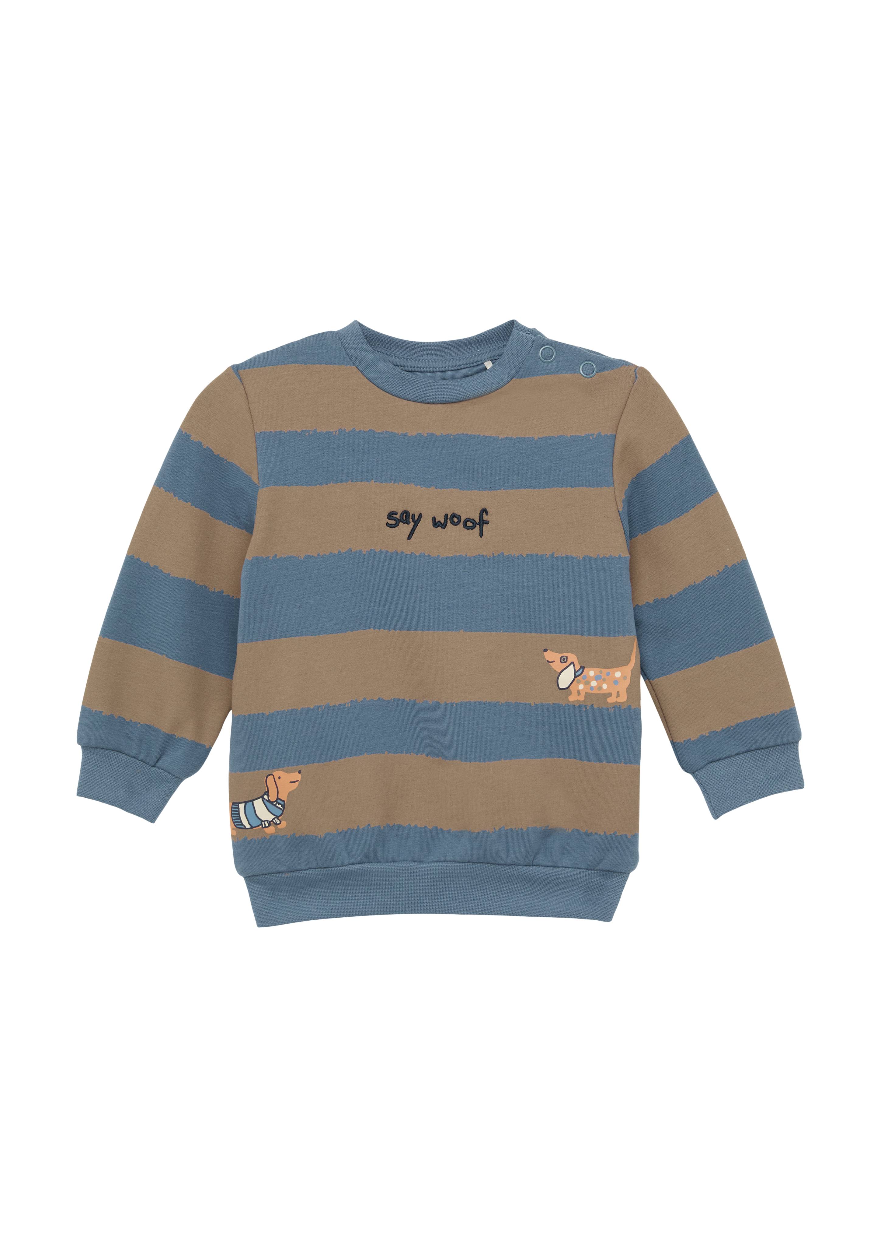 s.Oliver - Gestreiftes Sweatshirt mit Stickerei und Print, Babys, blau