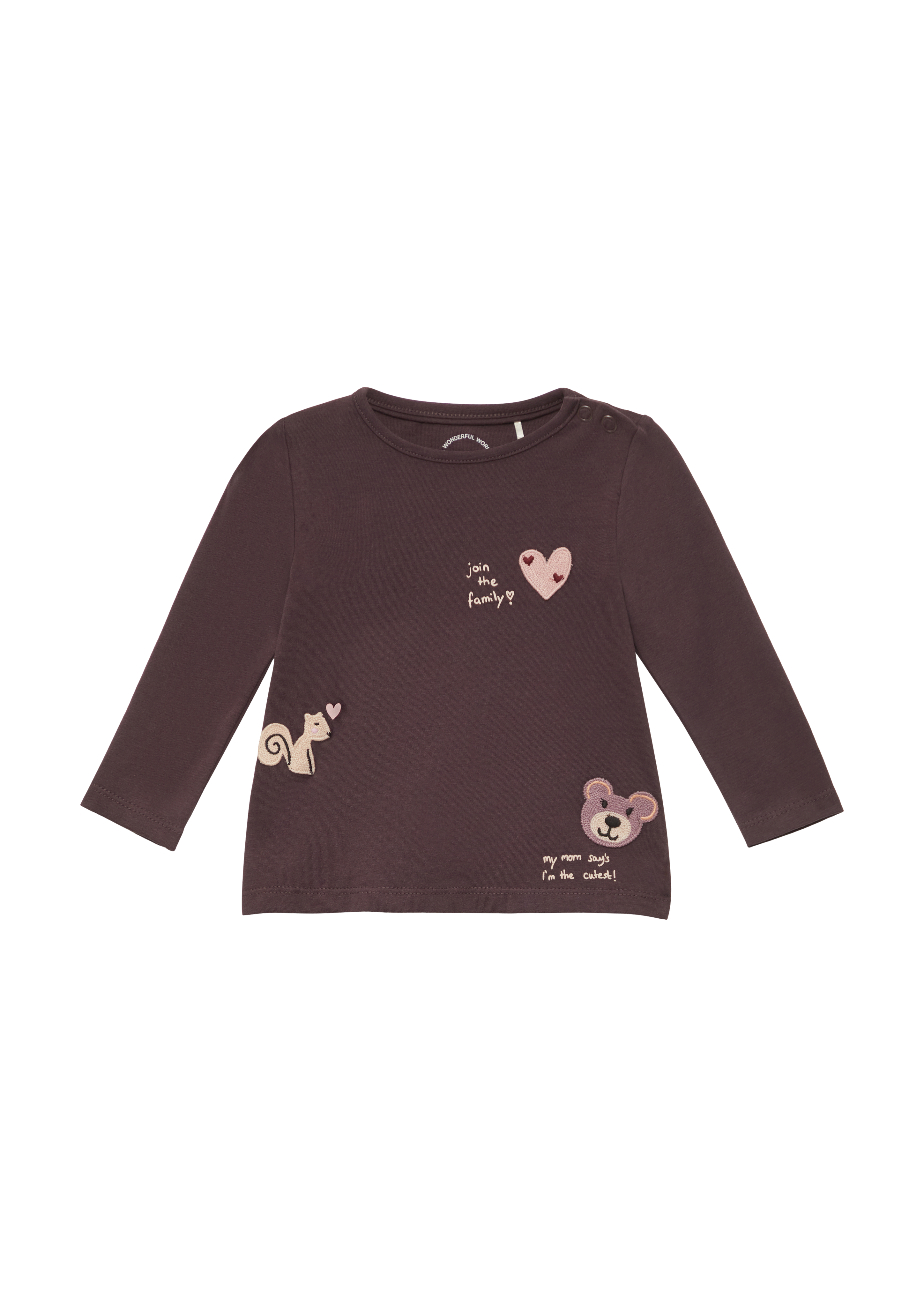 Thumbnail - s.Oliver - Baumwollshirt mit Häkel-Patches, Babys, lila