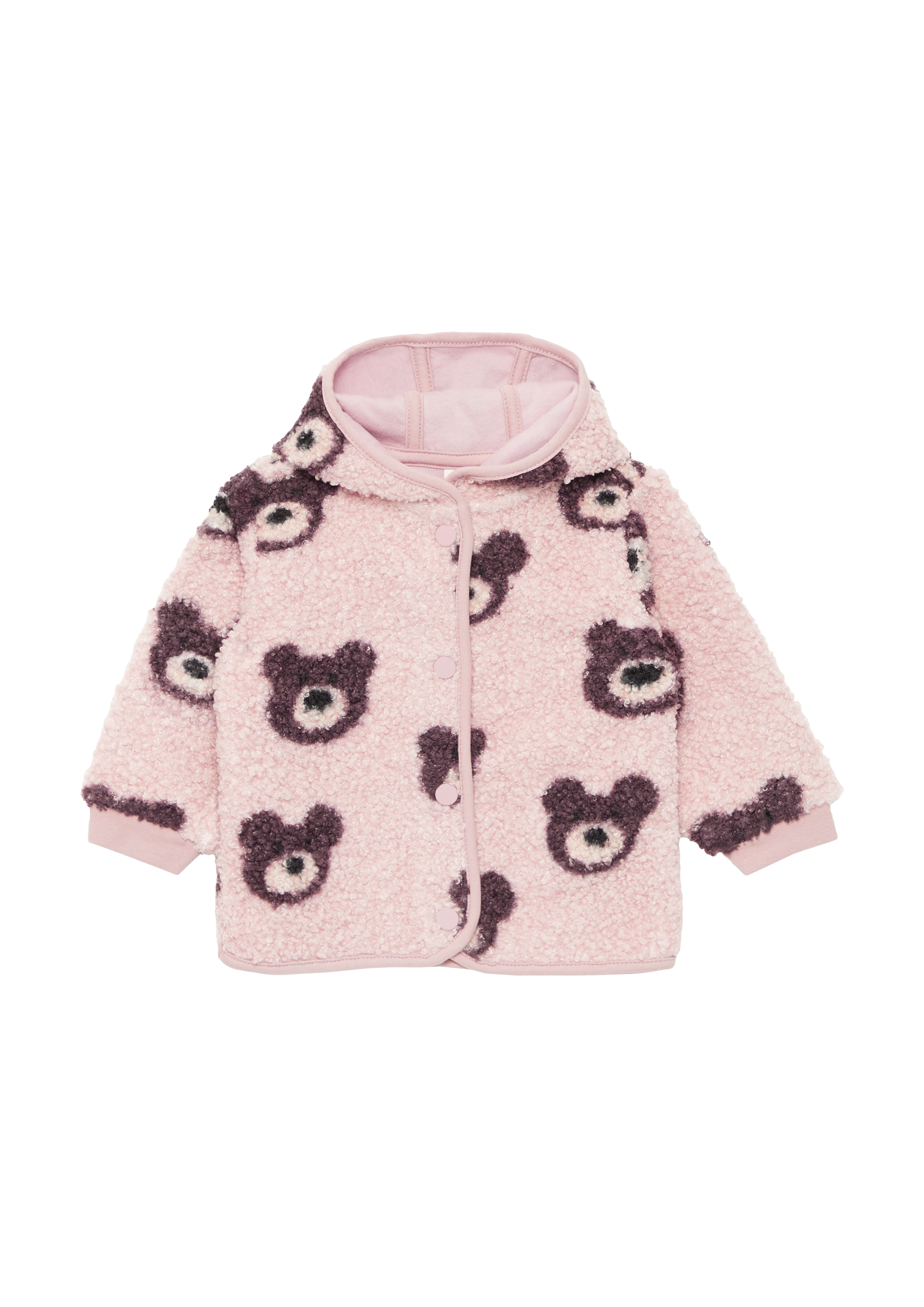 s.Oliver - Kapuzenjacke aus Teddyplüsch, Babys, Rosa