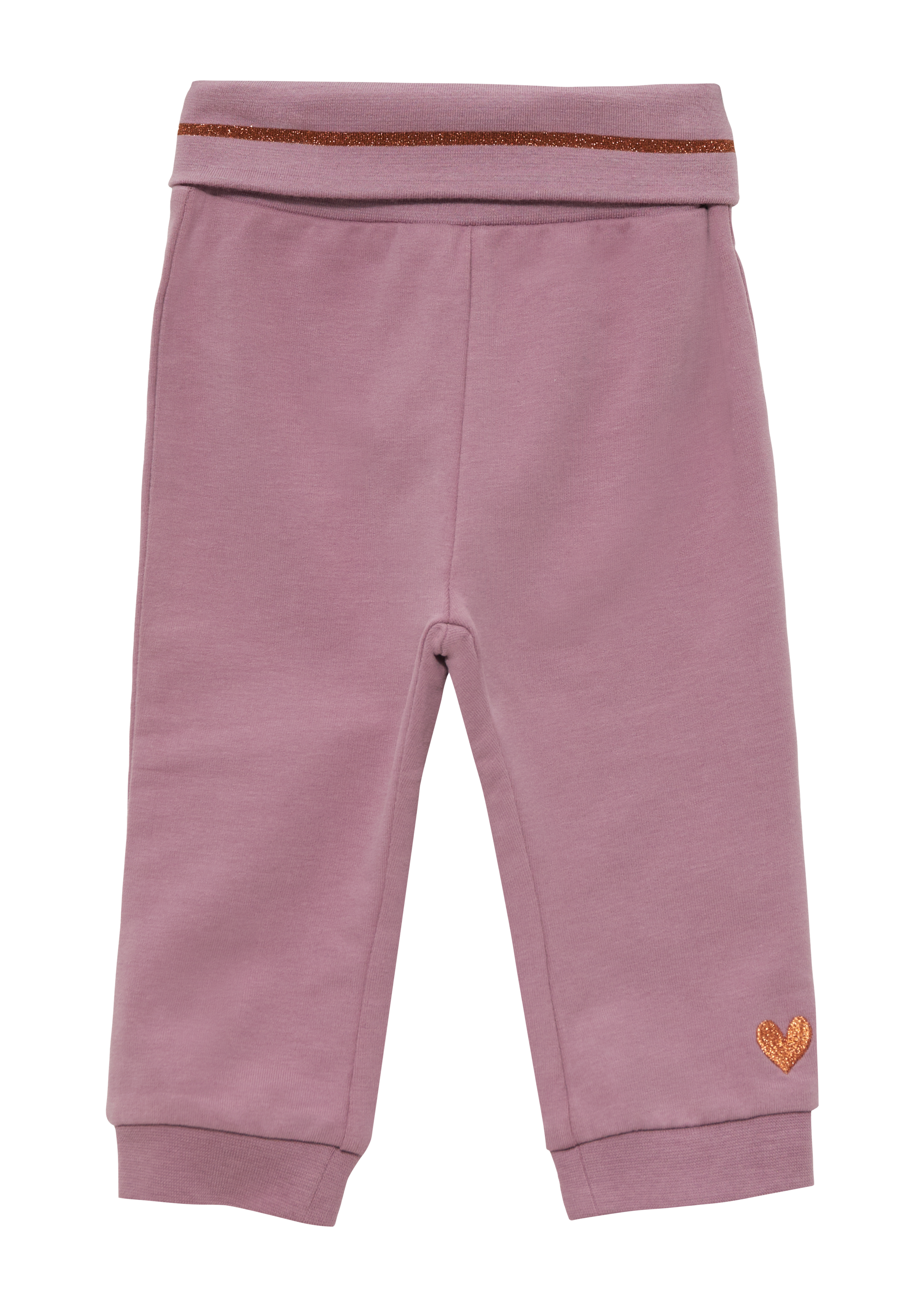 s.Oliver - Jogpants aus Baumwollmix mit Glitzer-Detail, Babys, lila