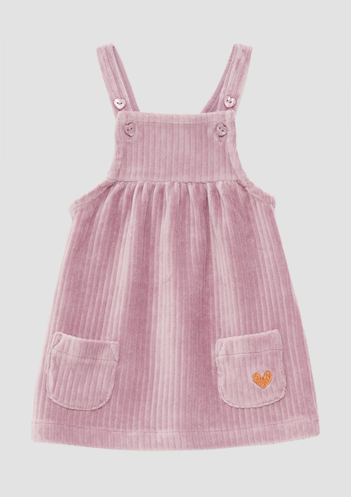 Pinafore dress in a corduroy look lavender s.Oliver