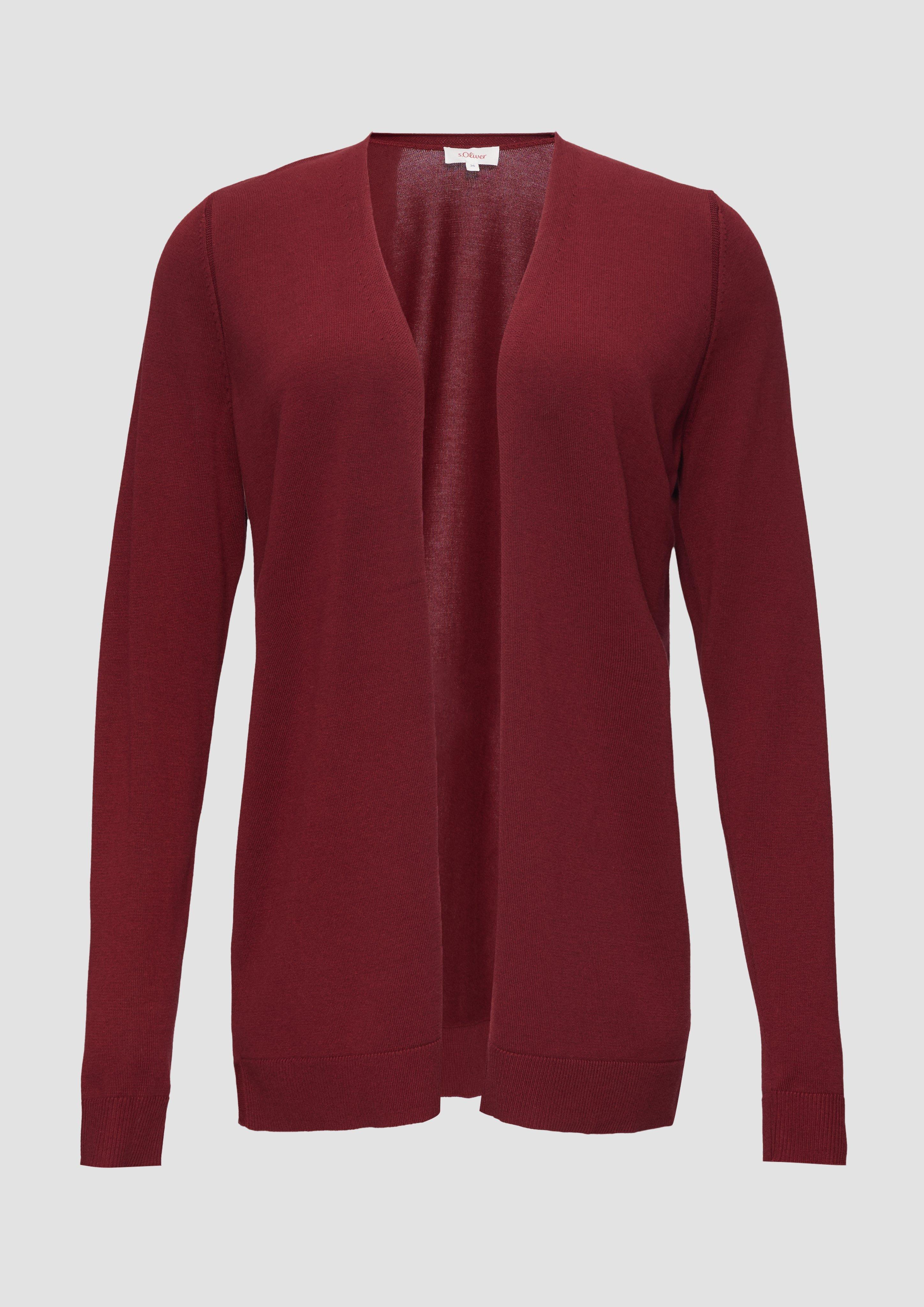 s.Oliver - Cardigan aus Viskose-Baumwollmix, Damen, rot