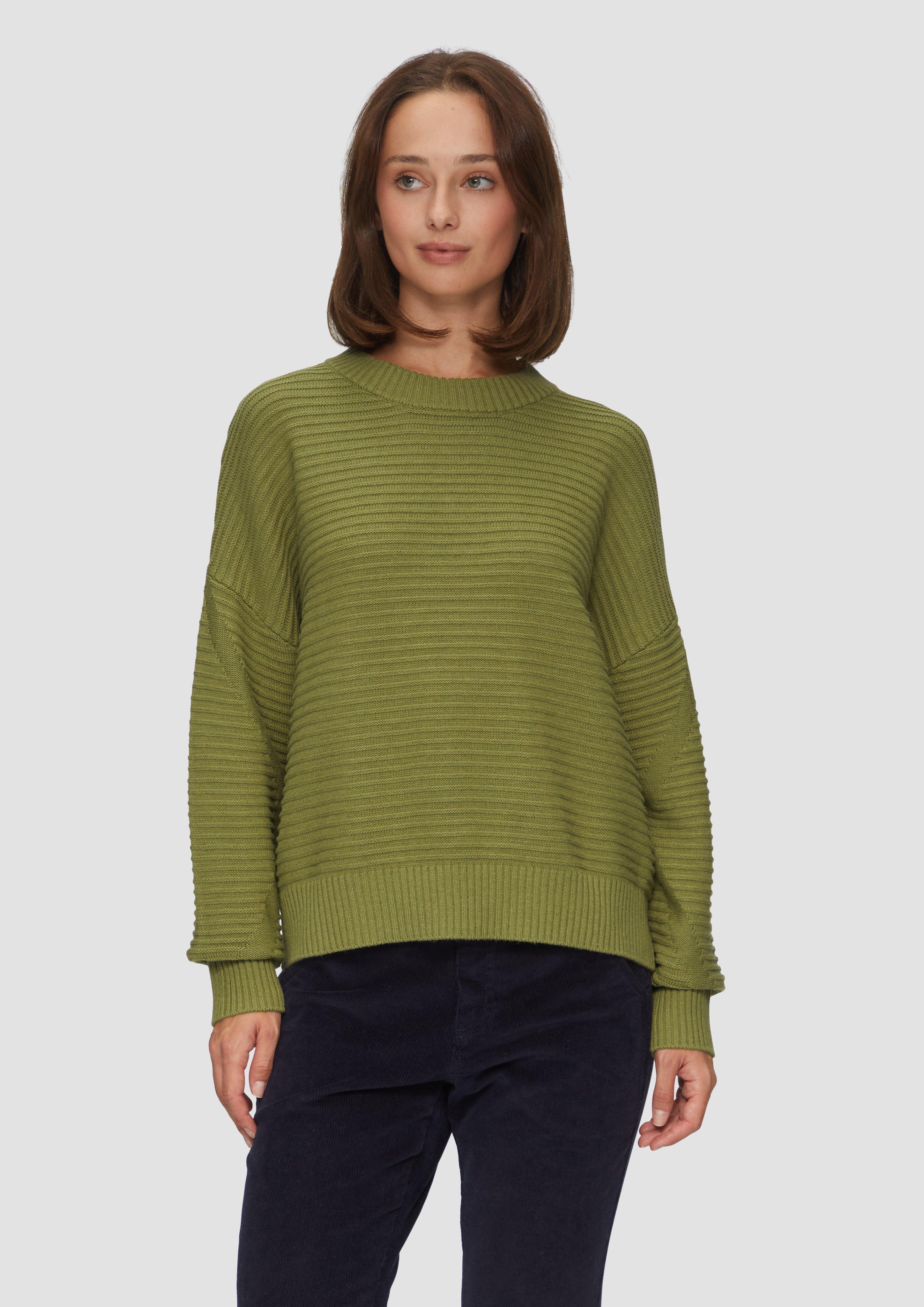 S.Oliver Oversized Strickpullover mit Ottoman-Struktur