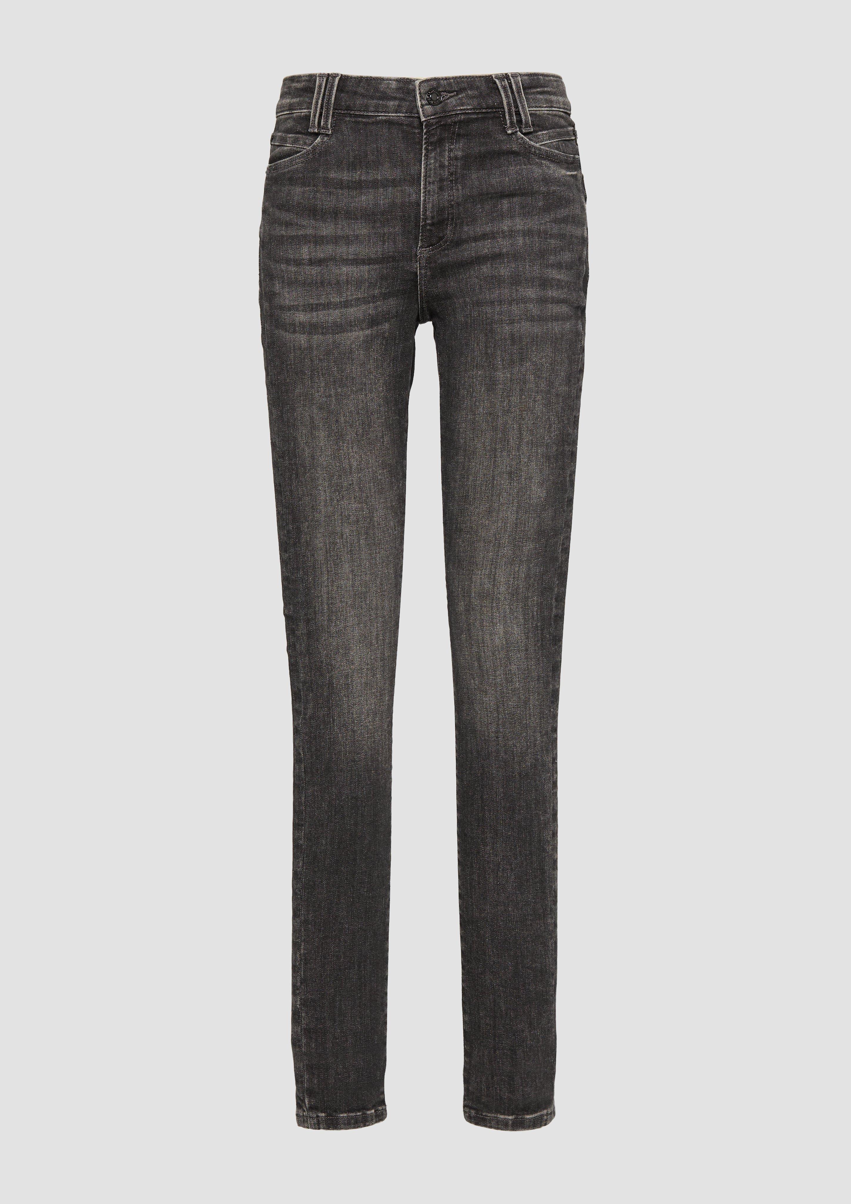 Thumbnail - s.Oliver - Jeans Izabell / Skinny Fit / Mid Rise / Skinny Leg, Damen, grau