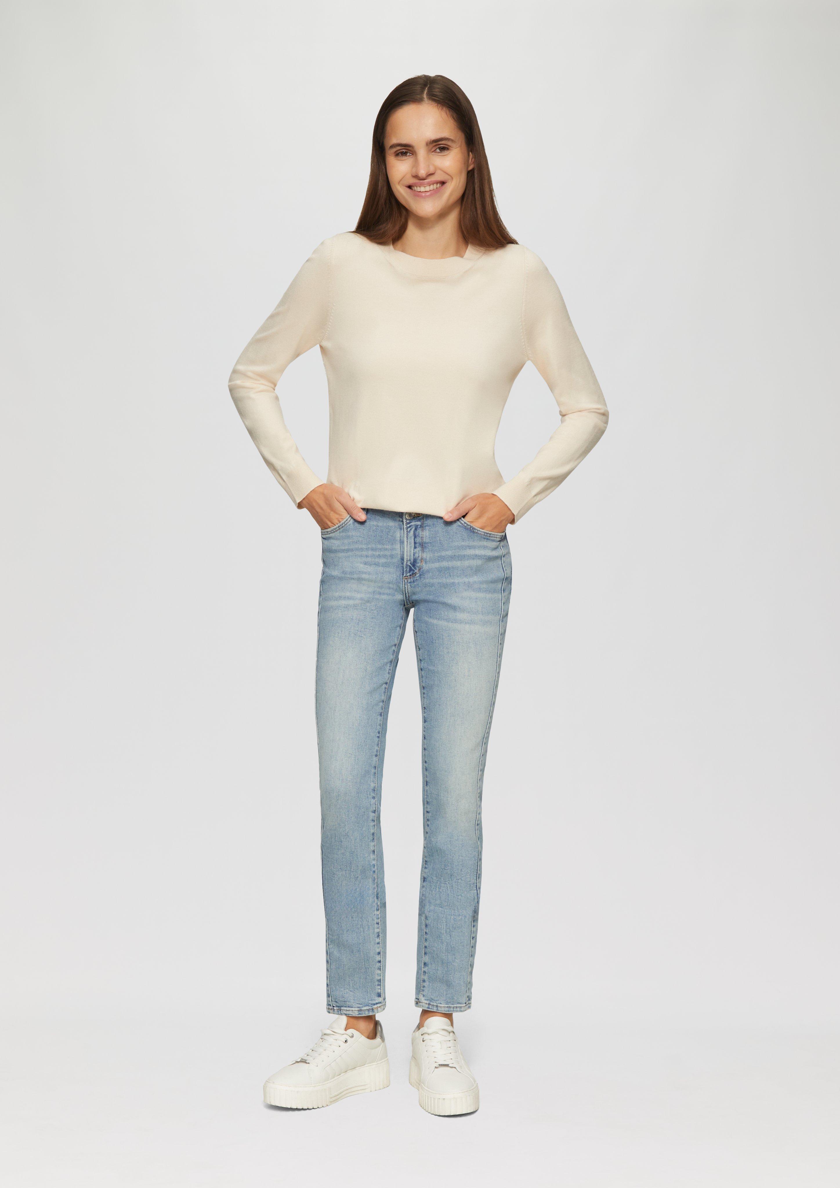 S.Oliver Jeans Betsy / Slim Fit / Mid Rise / Slim Leg / mit seitlichem Nahtdetail