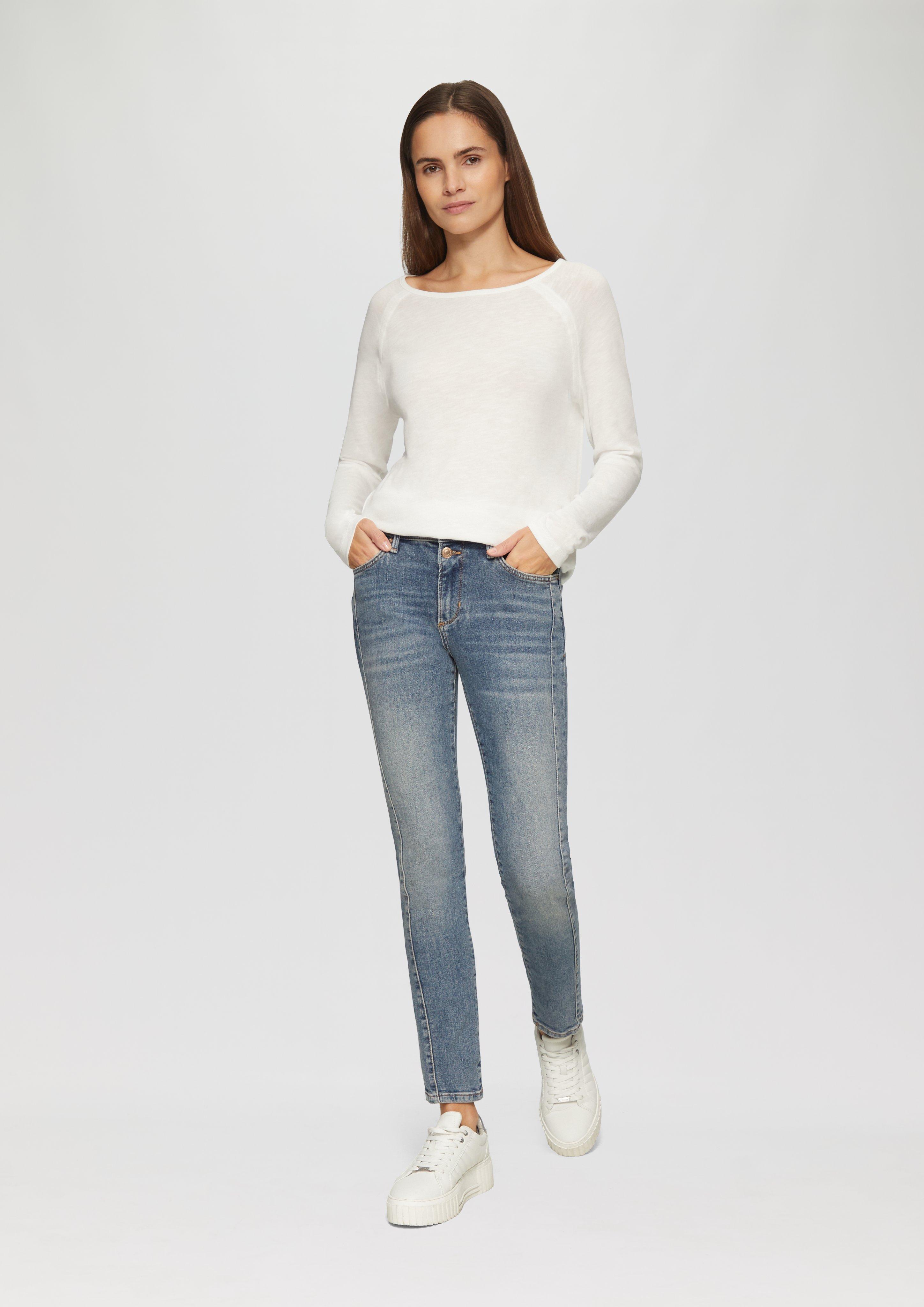 S.Oliver Jeans Betsy / Slim Fit / Mid Rise / Slim Leg / mit seitlichem Nahtdetail