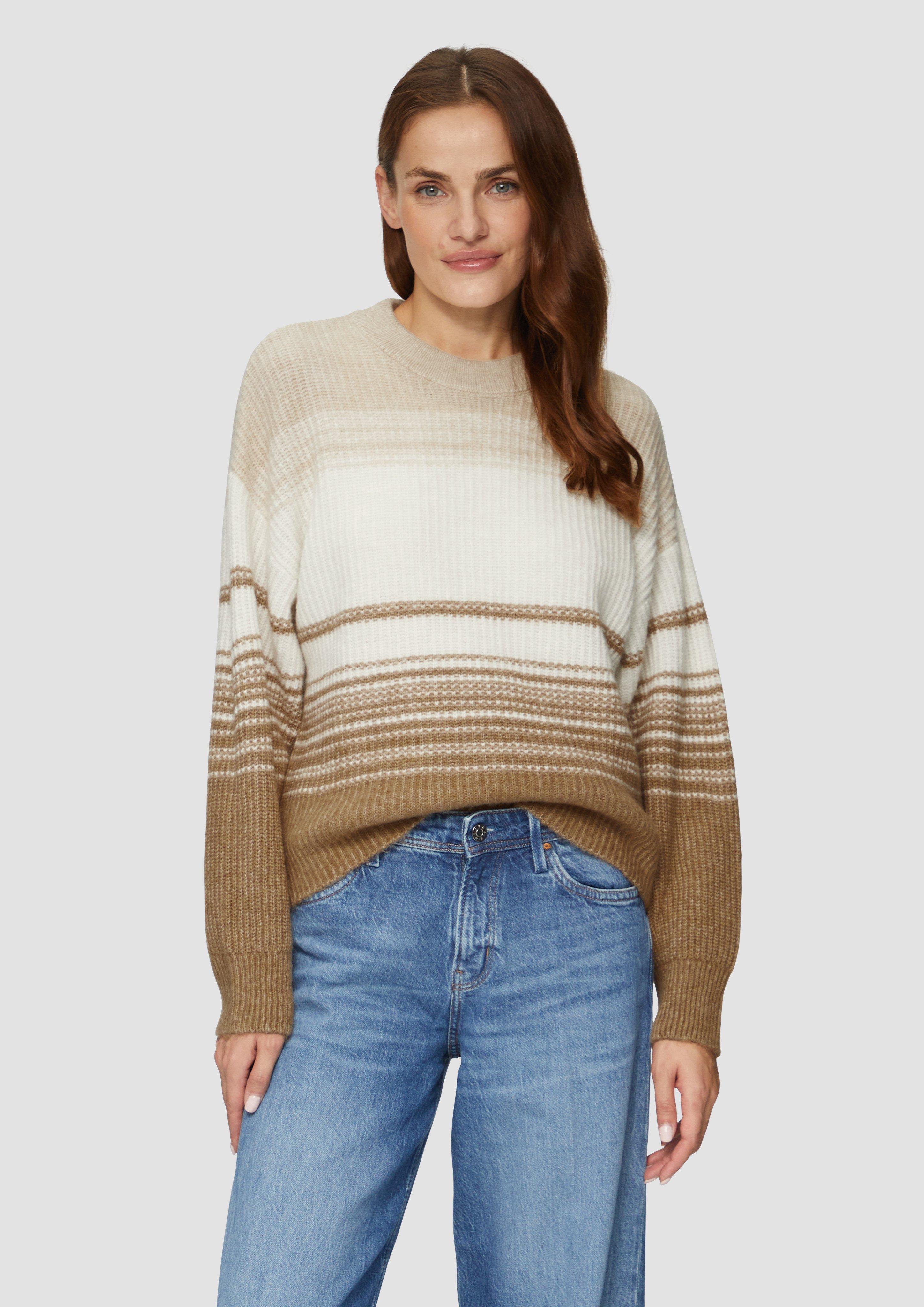 S.Oliver Gestreifter Strickpullover im Relaxed Fit